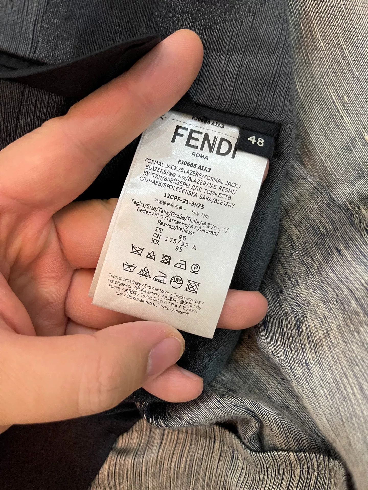 Fendi fendi high-quality dyed blazer size 48 Size US L / EU 52-54 / 3 - 5 Thumbnail