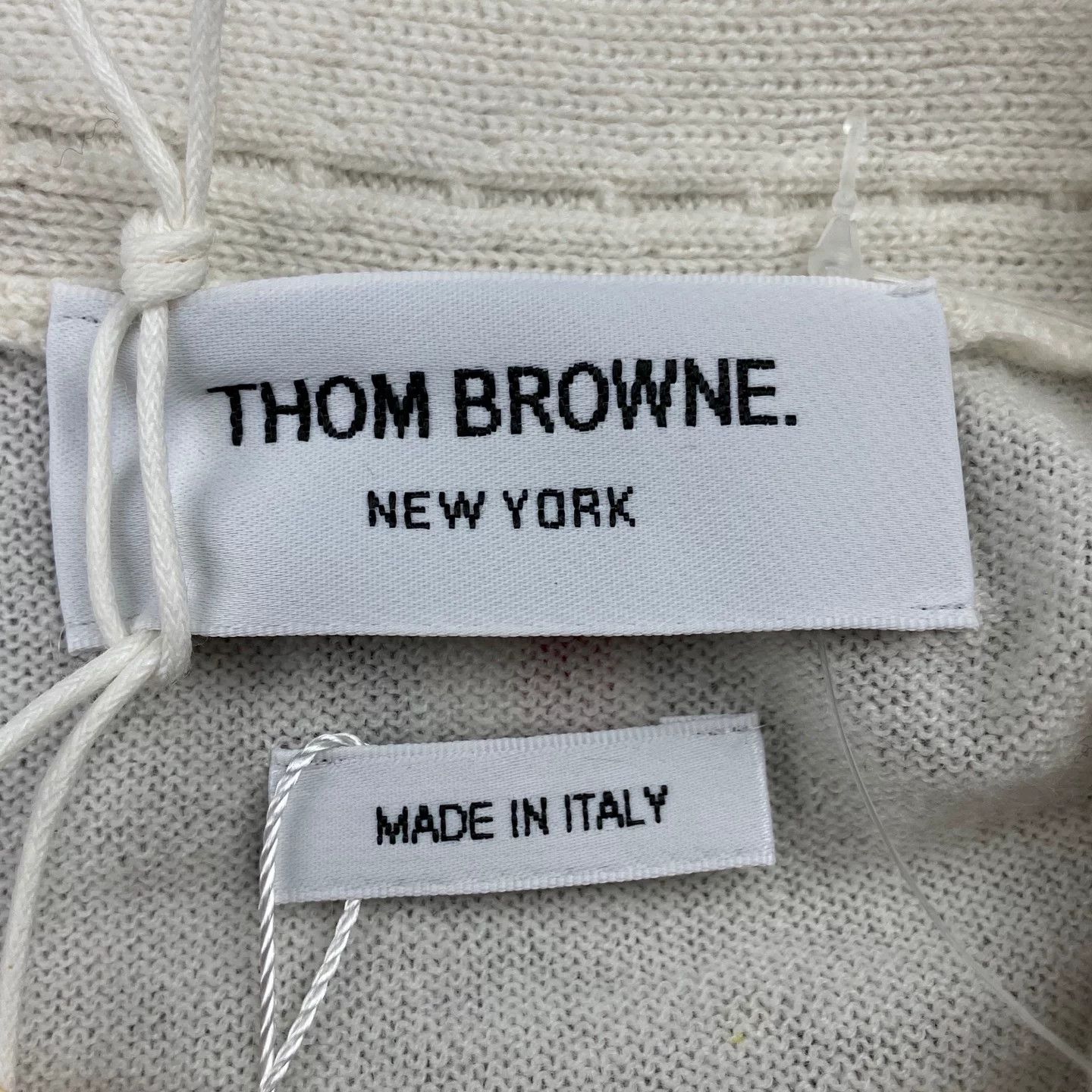 Thom Browne thom browne white knit cardigan wm25815 Size US S / EU 44-46 / 1 - 4 Thumbnail