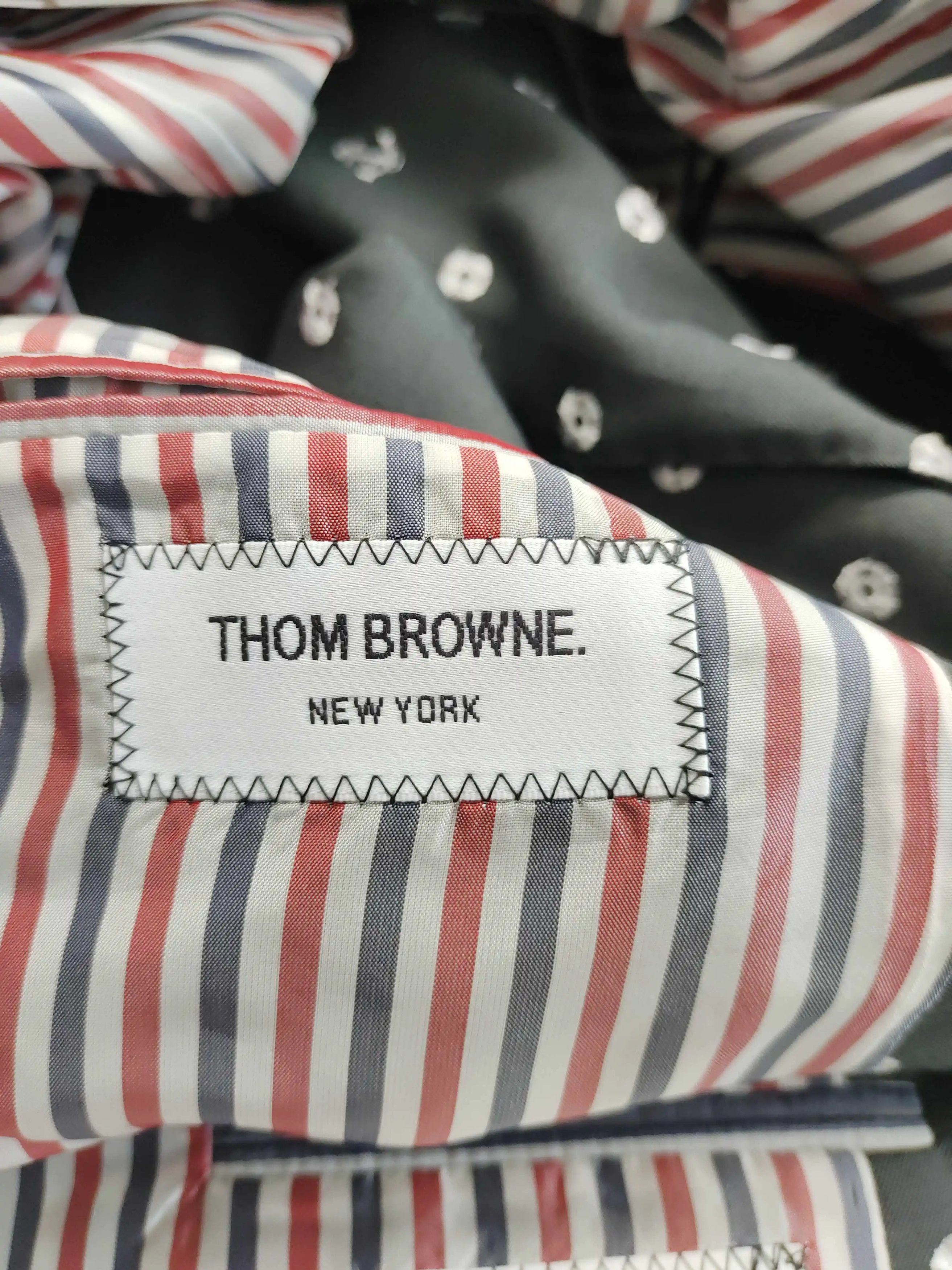 Thom Browne gray anchor polka dot suit jacket Size US M / EU 48-50 / 2 - 3 Thumbnail