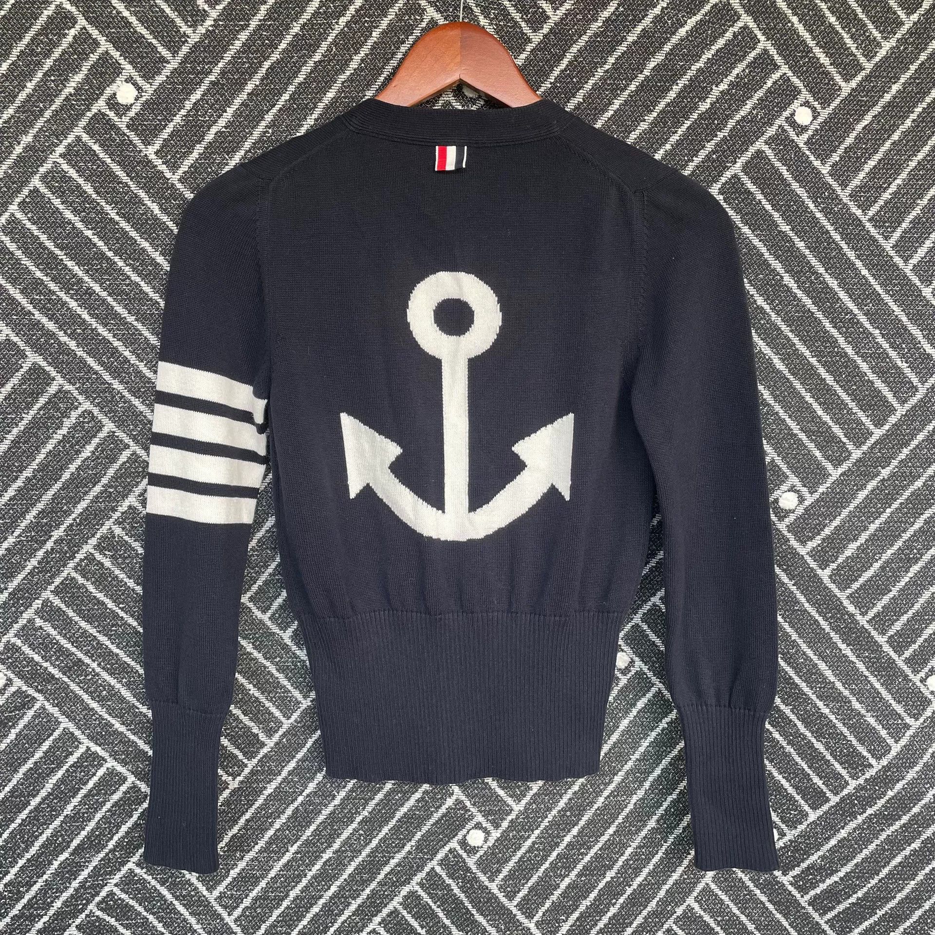 Thom Browne thom browne navy anchor cardigan sweater Size US S / EU 44-46 / 1 - 2 Thumbnail