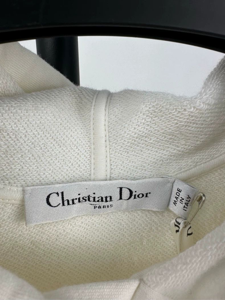 Dior Dior White Gold Print Hoodie Sweatshirt Size US S / EU 44-46 / 1 - 4 Thumbnail