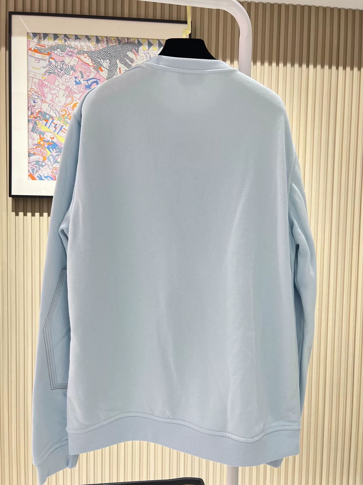 Hermes Hermes New Men's Baby Blue Sweatshirt Size US L / EU 52-54 / 3 - 3 Thumbnail