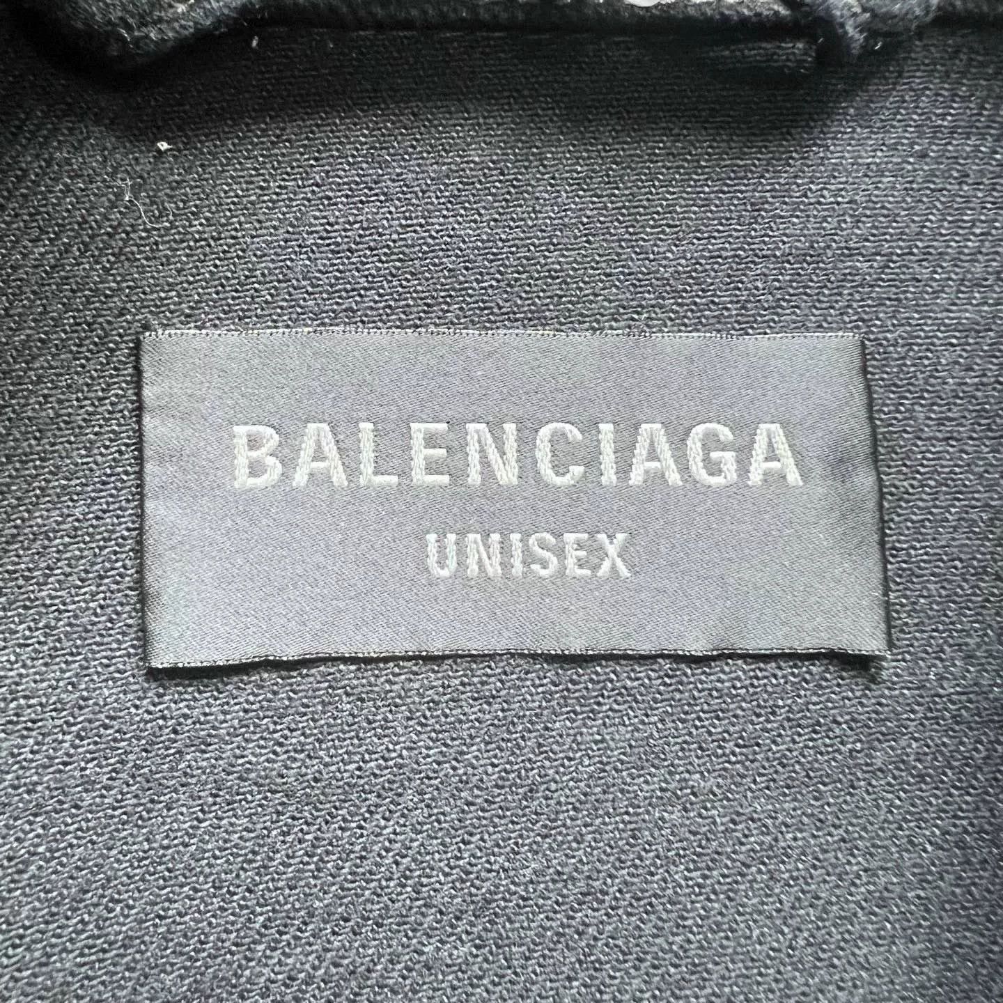 Balenciaga Balenciaga Black Denim Jacket with Graffiti Logo Size US XS / EU 42 / 0 - 3 Thumbnail
