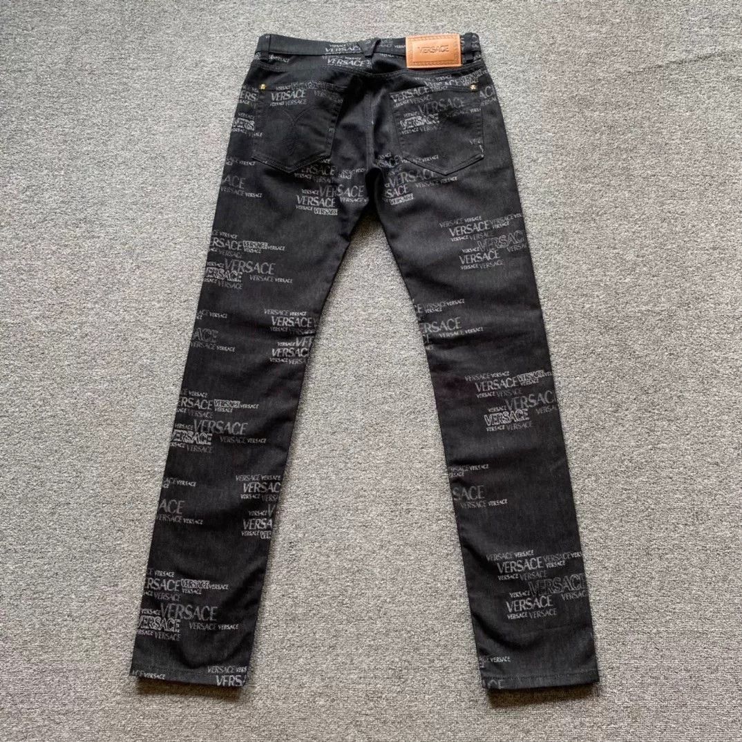 Versace VERSACE Men's Logo Jacquard Jeans Size US 38 / EU 54 - 2 Thumbnail