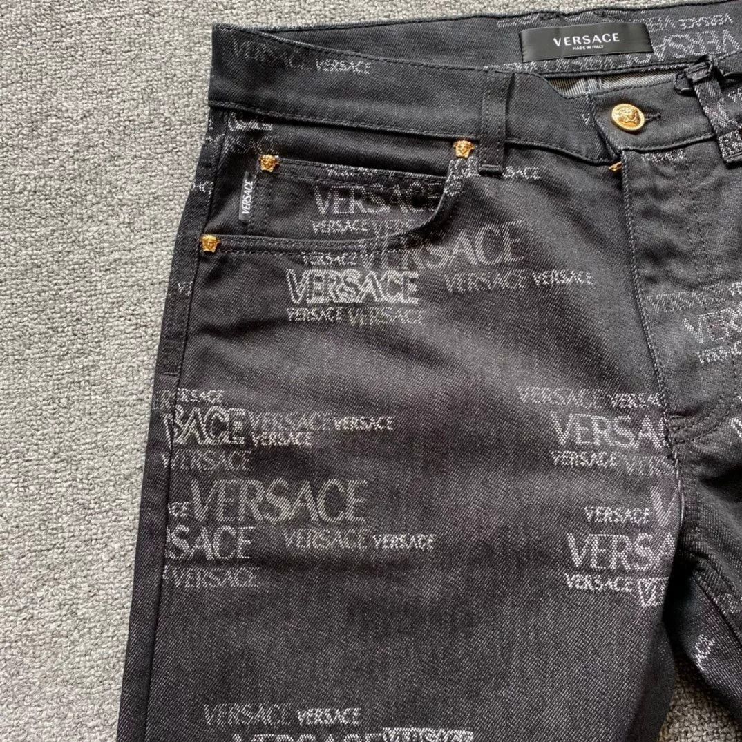 Versace VERSACE Men's Logo Jacquard Jeans Size US 38 / EU 54 - 4 Thumbnail