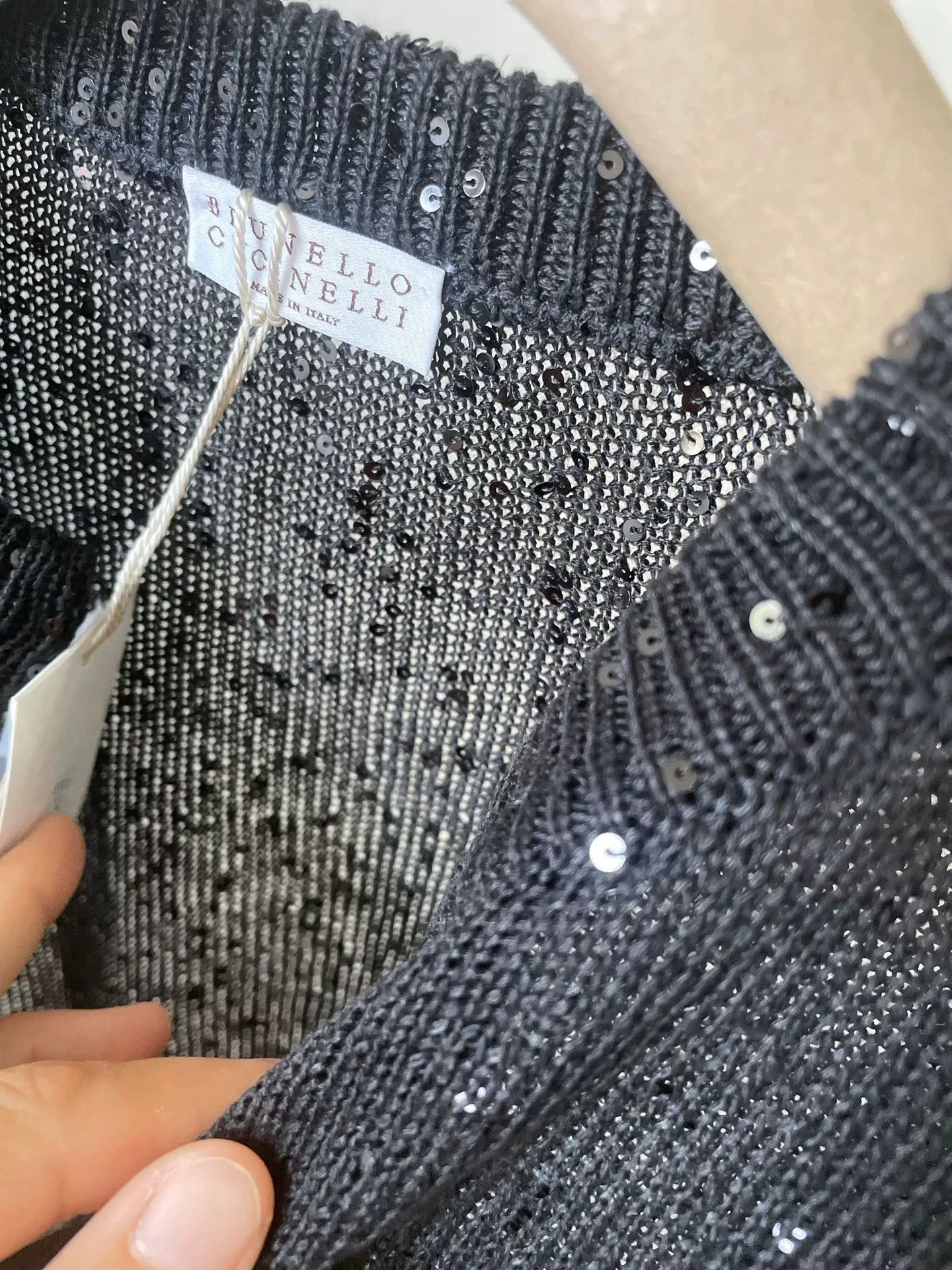 Brunello Cucinelli Brunello Cucinelli Black Sequin Cardigan Size US S / EU 44-46 / 1 - 6 Thumbnail