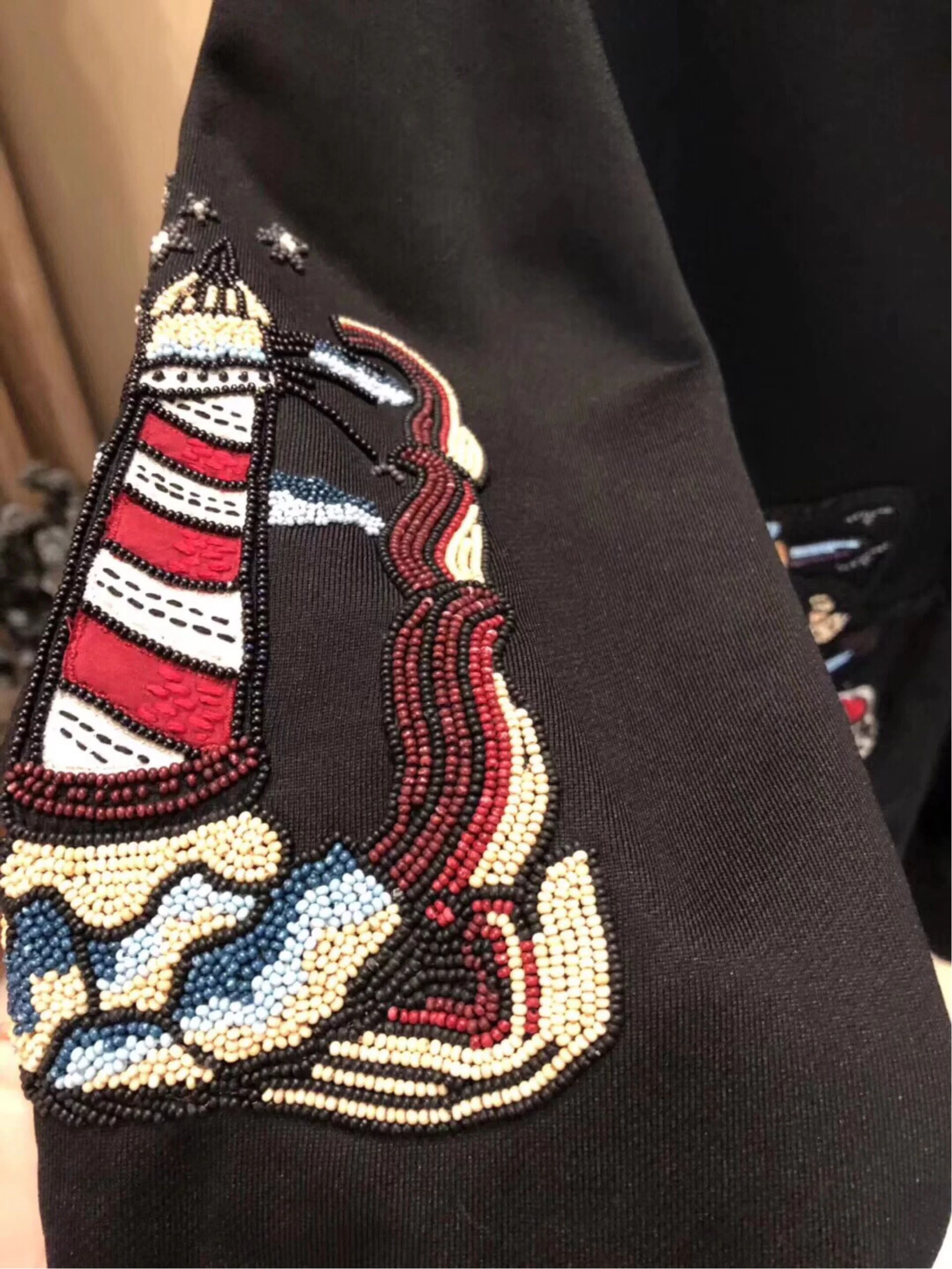 Valentino Valentino Black Beaded Sweatshirt Size US XS / EU 42 / 0 - 3 Thumbnail