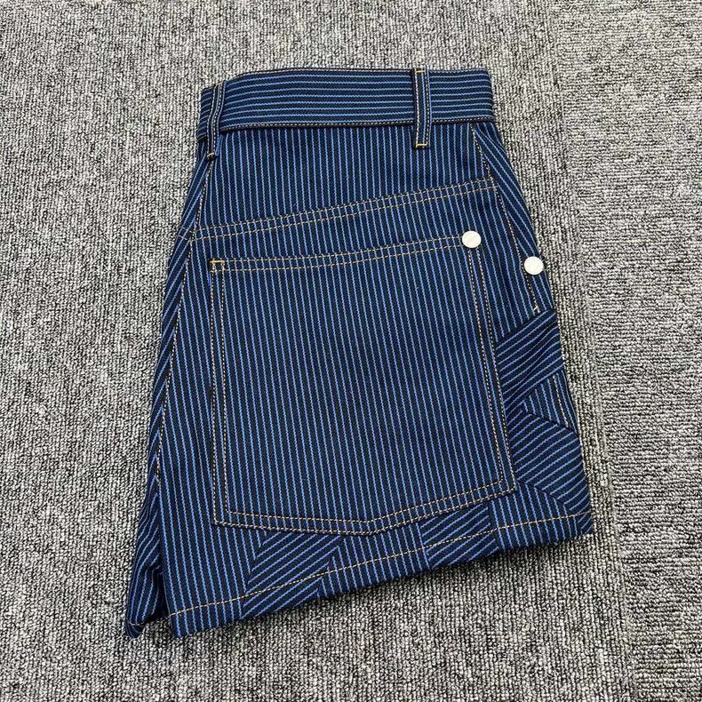 Chanel Chanel Blue Black Stripe Denim Shorts Size US 36 / EU 52 - 3 Thumbnail