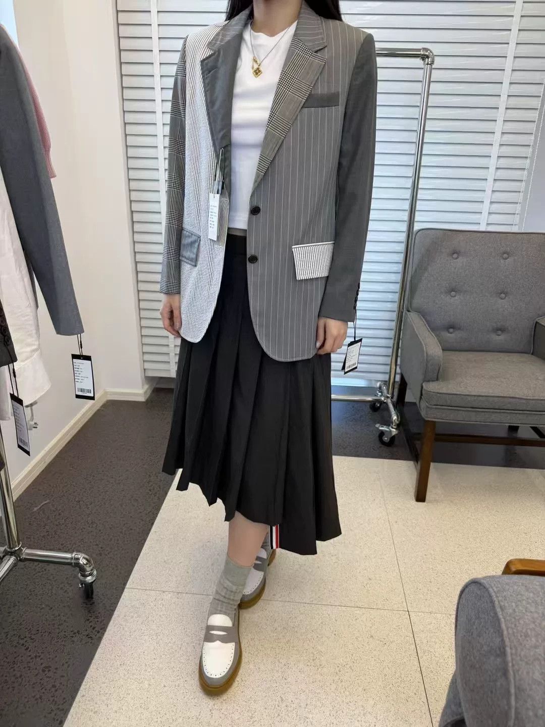 Thom Browne Thom Browne Colorblock Women's Blazer Size US S / EU 44-46 / 1 - 9 Thumbnail
