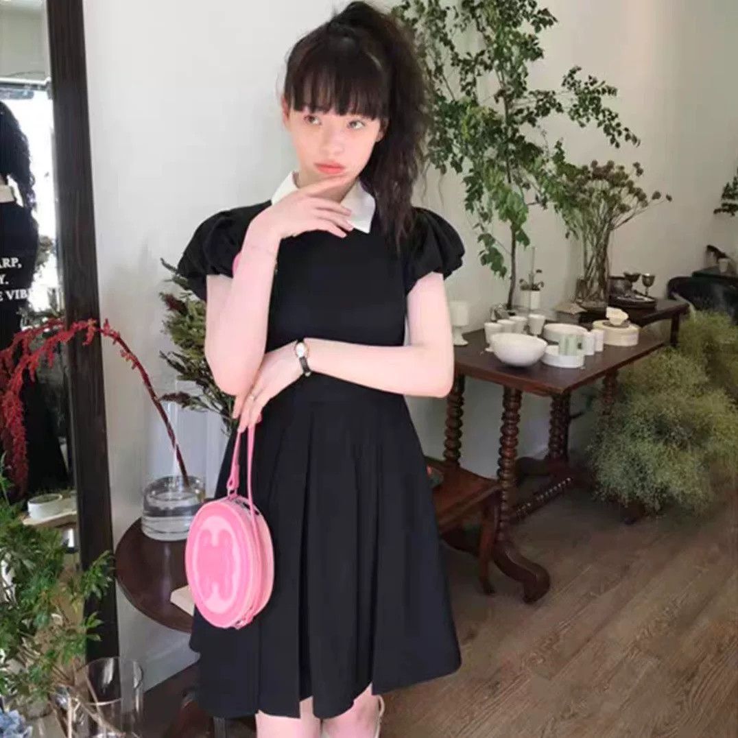 Miu Miu elegant black dress with collar Size S / US 4 / IT 40 - 3 Thumbnail