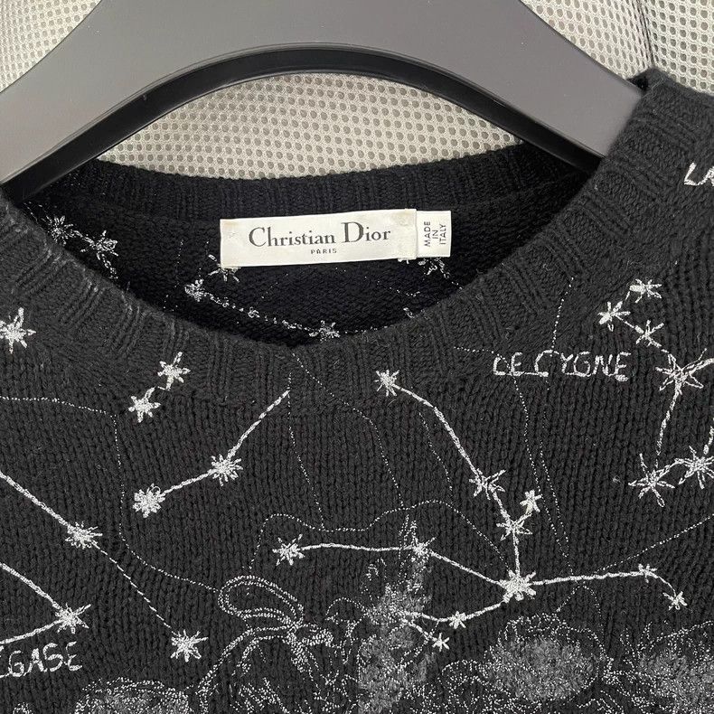 Dior Dior Black Embroidered Cashmere Sweater Size US S / EU 44-46 / 1 - 3 Thumbnail