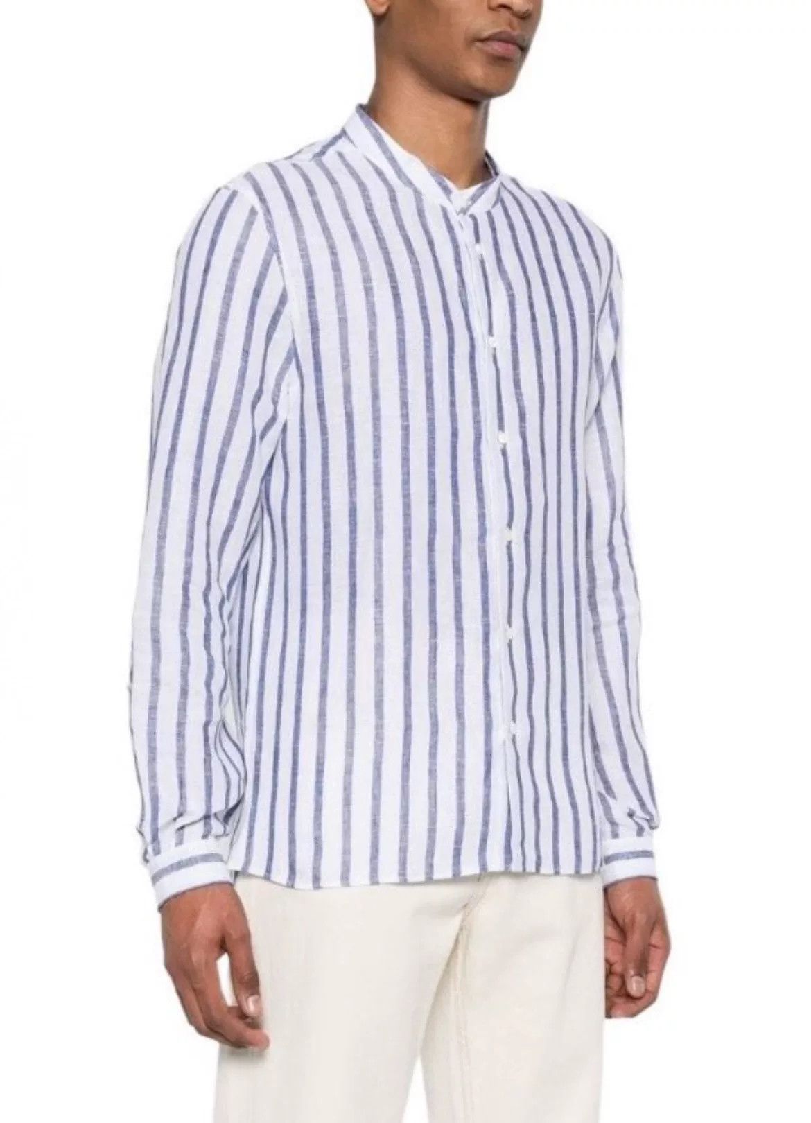 Brunello Cucinelli Brunello Cucinelli Striped Button-Up Shirt Size US L / EU 52-54 / 3 - 3 Thumbnail