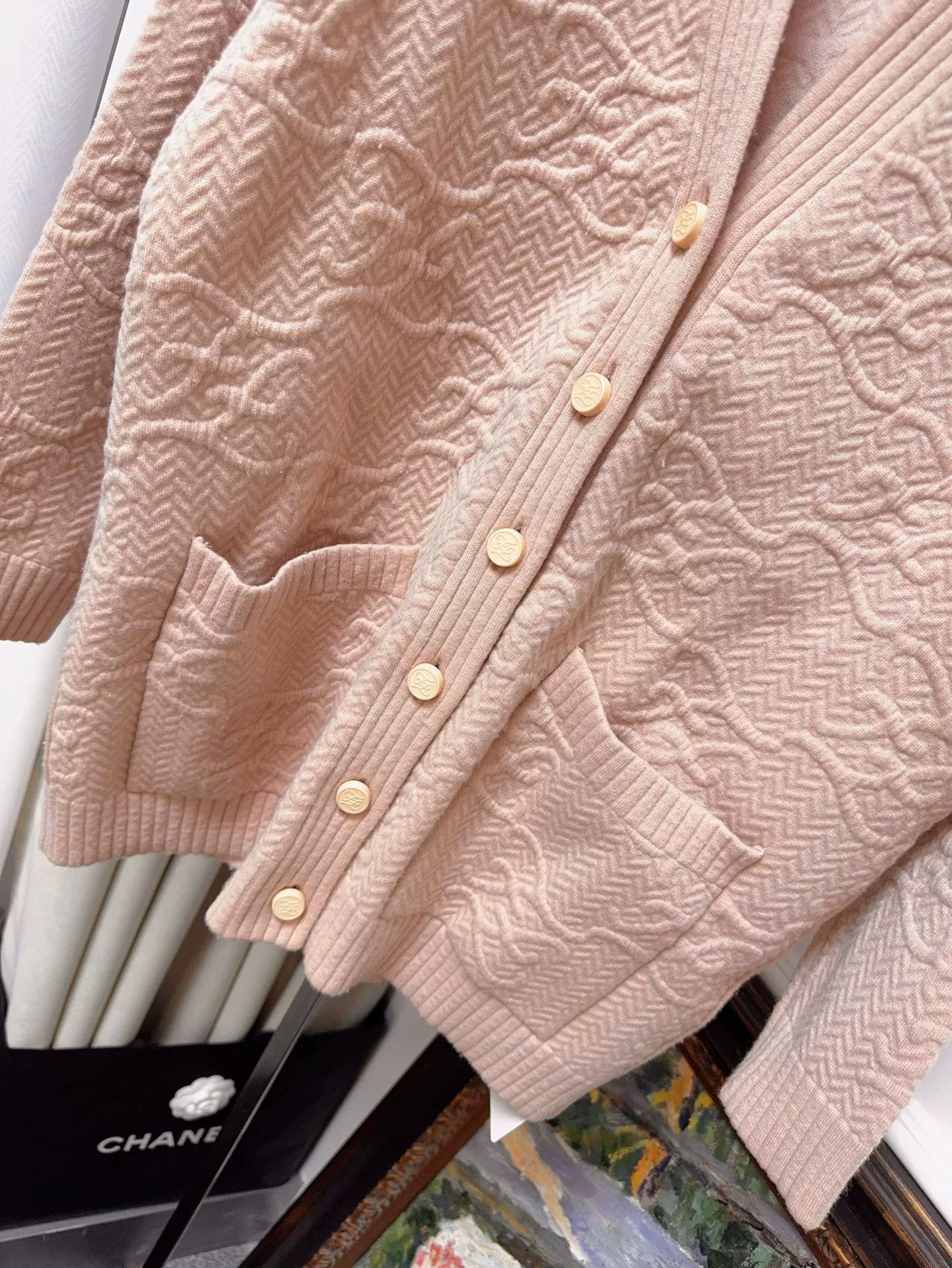 Fendi Fendi Embroidered Logo Pink Cardigan Sweater Size US M / EU 48-50 / 2 - 4 Thumbnail
