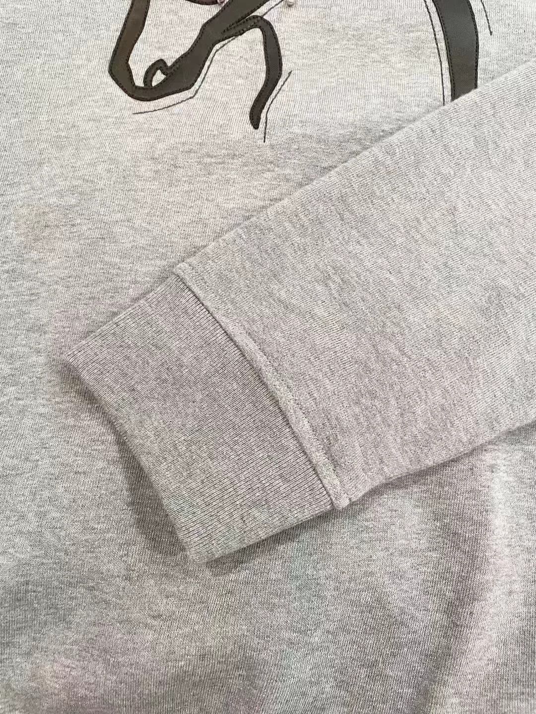 Hermes Hermes Gray Horse Head Hoodie M Size US M / EU 48-50 / 2 - 4 Thumbnail