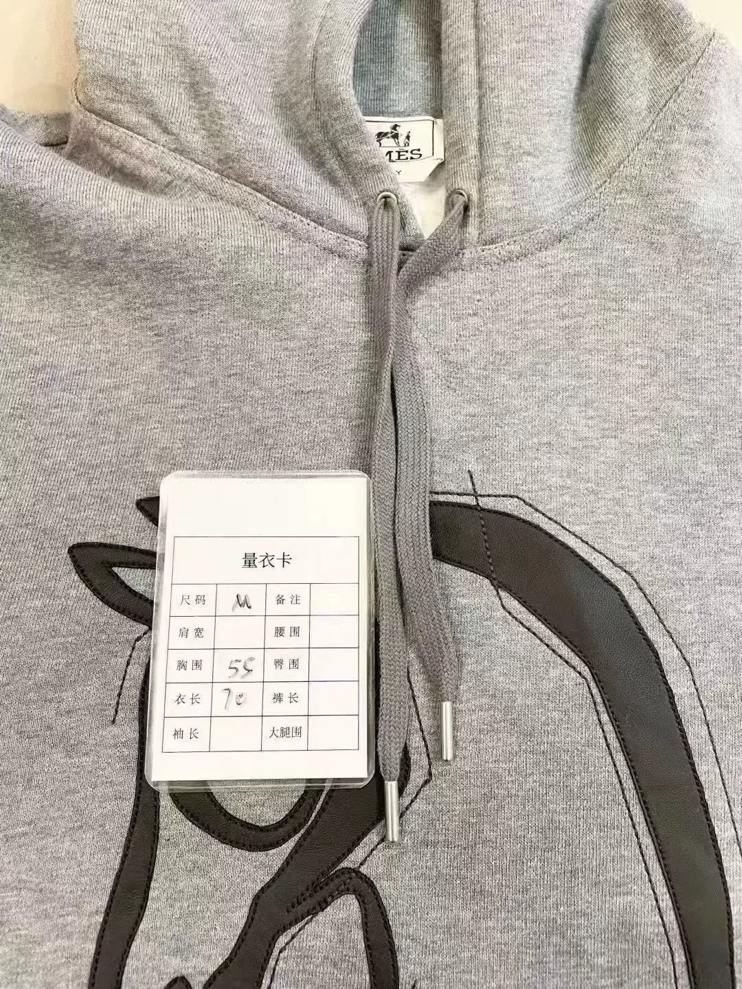Hermes Hermes Gray Horse Head Hoodie M Size US M / EU 48-50 / 2 - 7 Thumbnail