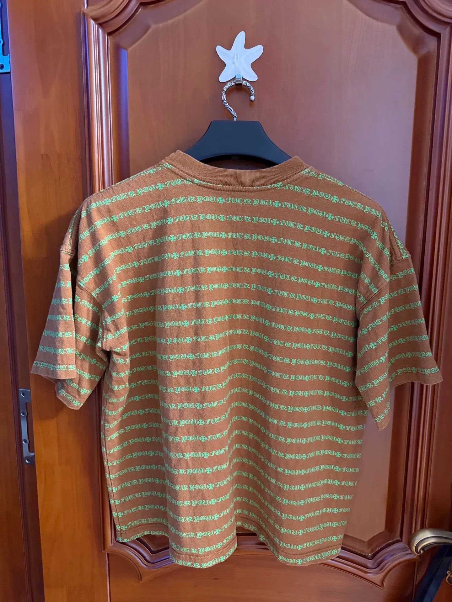 Chrome Hearts Chrome Hearts Brown Stripe Embroidered Tee Size US M / EU 48-50 / 2 - 3 Thumbnail
