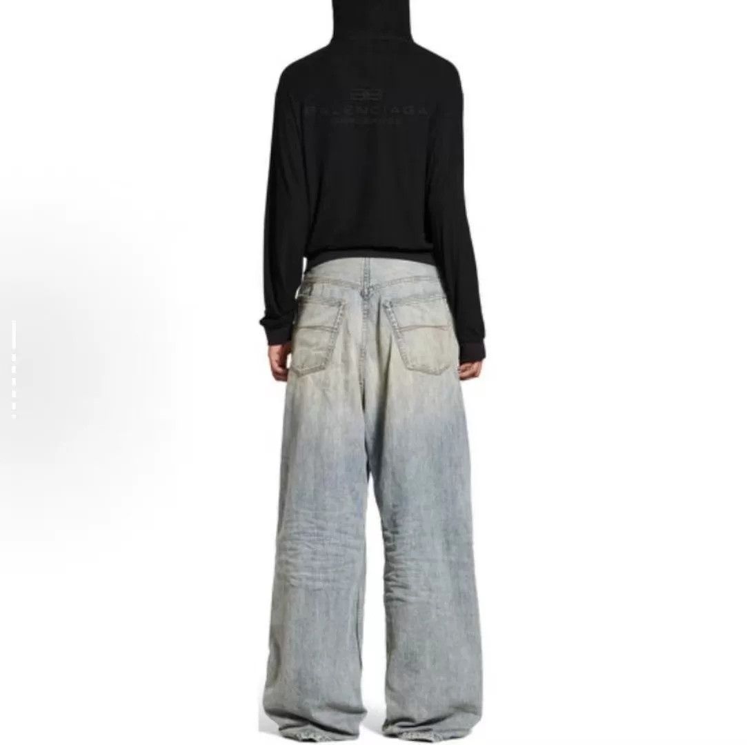 Balenciaga Balenciaga SS25 Distressed Straight Jeans Size US 26 / EU 42 - 5 Thumbnail