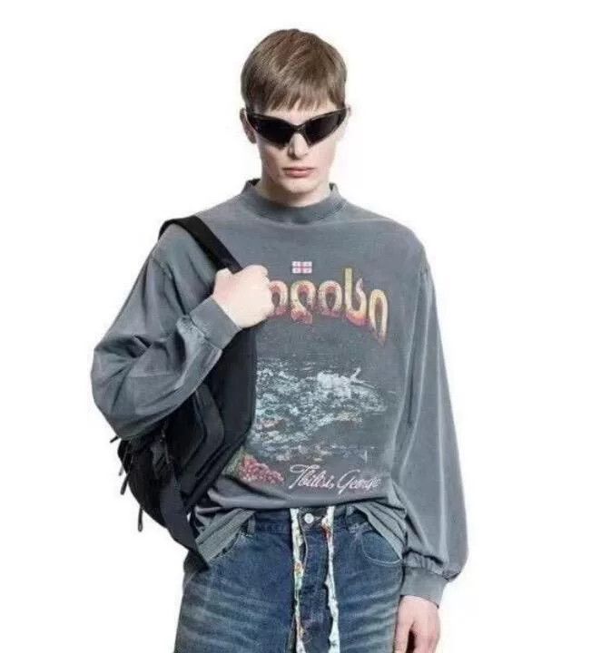 Balenciaga Balenciaga SS25 Georgia Night Longsleeve T-shirt Size M / US 6-8 / IT 42-44 - 8 Thumbnail