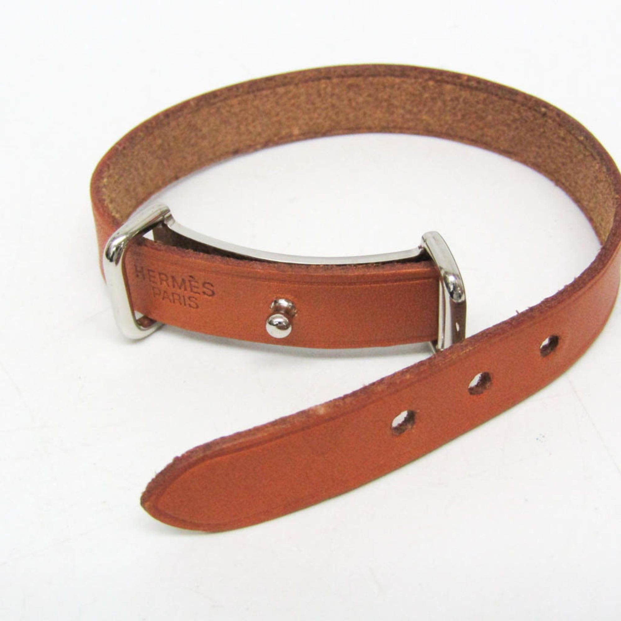 Hermes Hermes Api II Leather Bangle Light Brown Size ONE SIZE - 8 Thumbnail