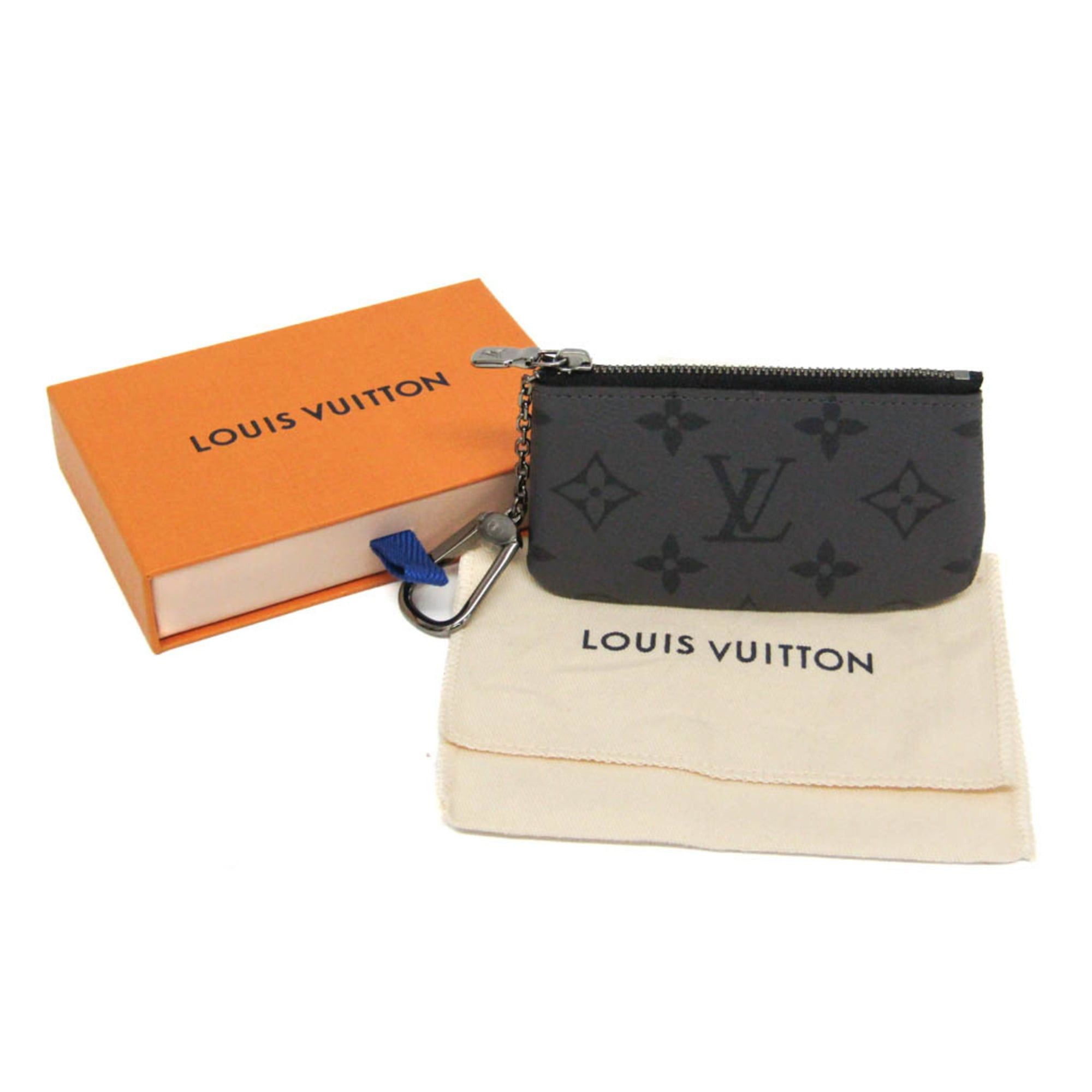 Louis Vuitton Louis Vuitton Monogram Eclipse Reverse Key Pouch M80905 Men,Women Monogram Eclipse Coin Purse/coin Case Black,Gray Size ONE SIZE - 2 Thumbnail