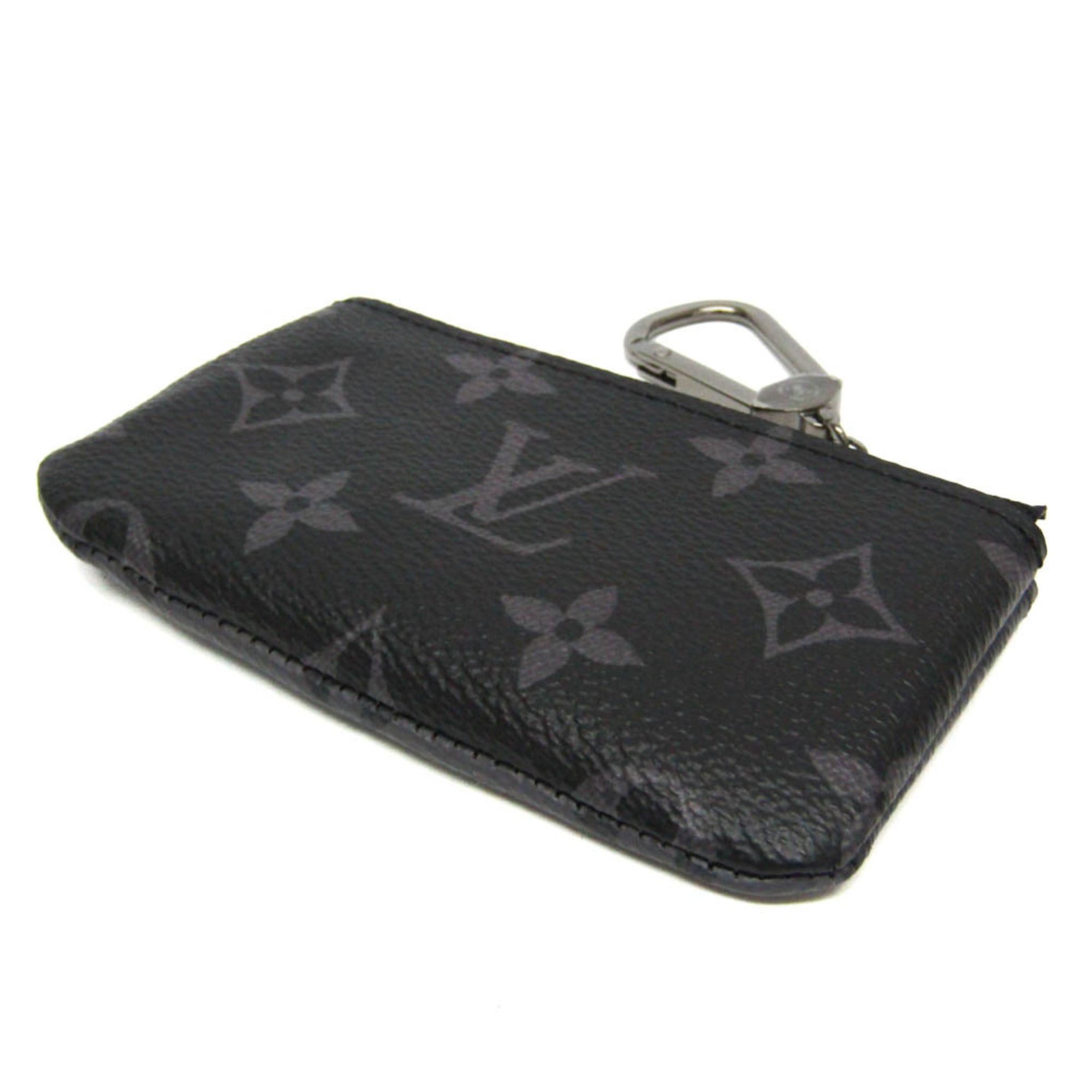 Louis Vuitton Louis Vuitton Monogram Eclipse Reverse Key Pouch M80905 Men,Women Monogram Eclipse Coin Purse/coin Case Black,Gray Size ONE SIZE - 3 Thumbnail