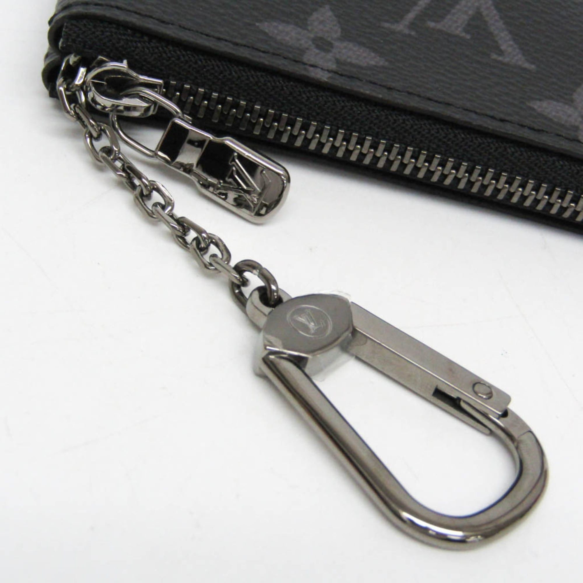 Louis Vuitton Louis Vuitton Monogram Eclipse Reverse Key Pouch M80905 Men,Women Monogram Eclipse Coin Purse/coin Case Black,Gray Size ONE SIZE - 7 Thumbnail