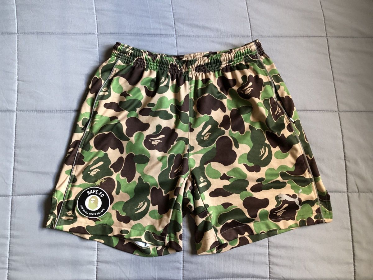 Bape Puma Bape x Puma Green ABC Camo Soccer Shorts Grailed