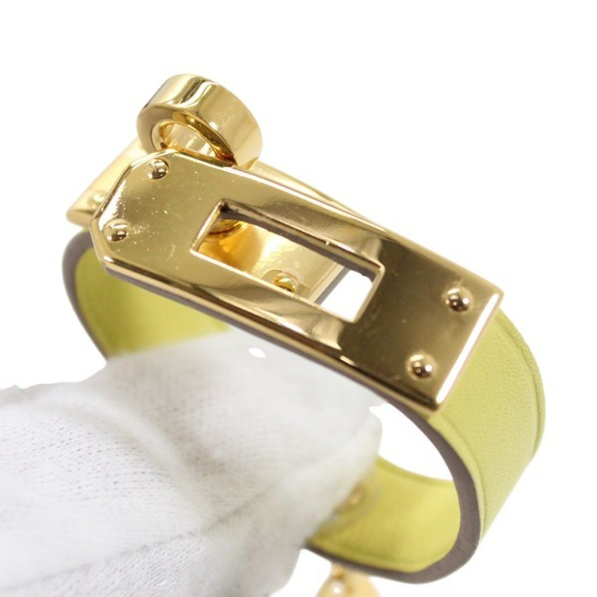 Hermes Hermès Kelly Glove Holder Yellow HERMES Men's and Women's Bag Charm TK2377 Size ONE SIZE - 7 Thumbnail