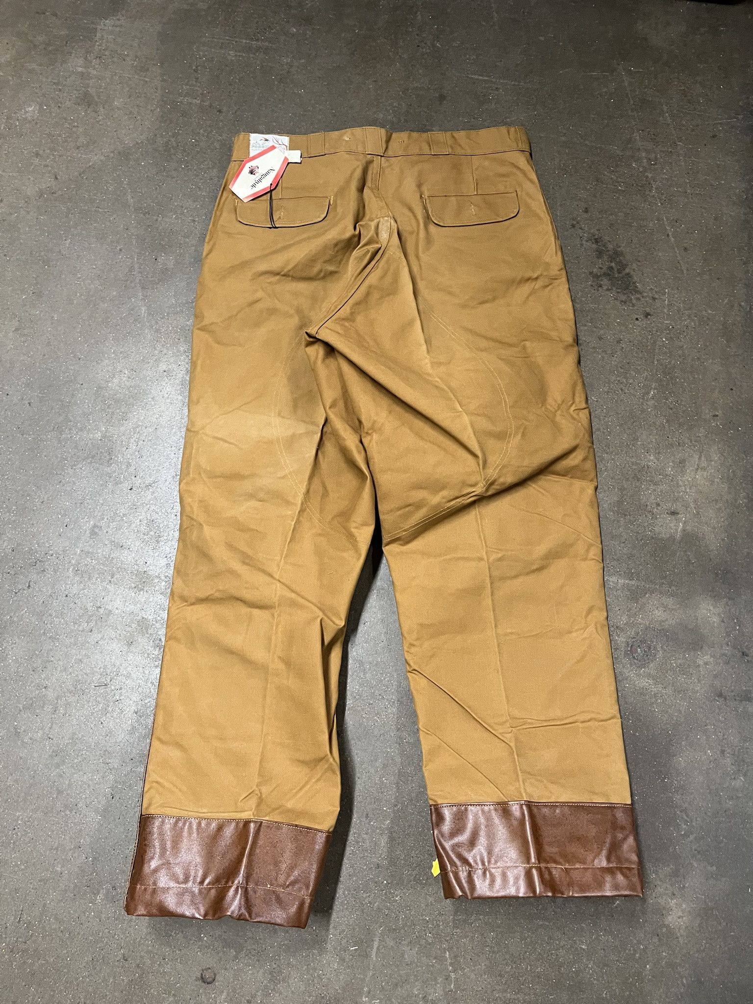 Carhartt × Vintage Vintage 1960s Deadstock Leather Front Double Front Trousers Size 39 Size US 39 - 4 Thumbnail
