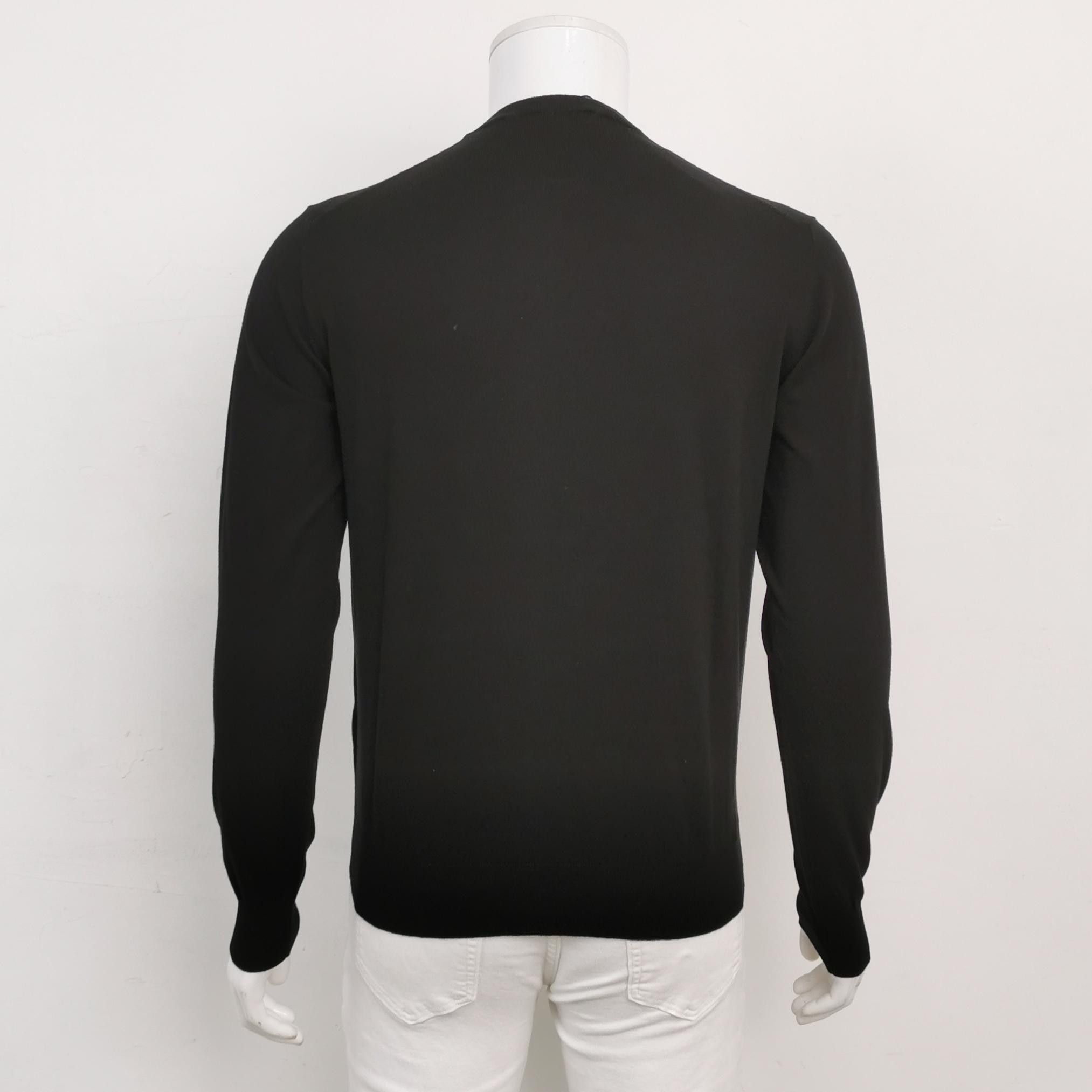 Prada Prada M Cotton Solid Crew Neck Long Sleeve Sweater Size US M / EU 48-50 / 2 - 4 Thumbnail