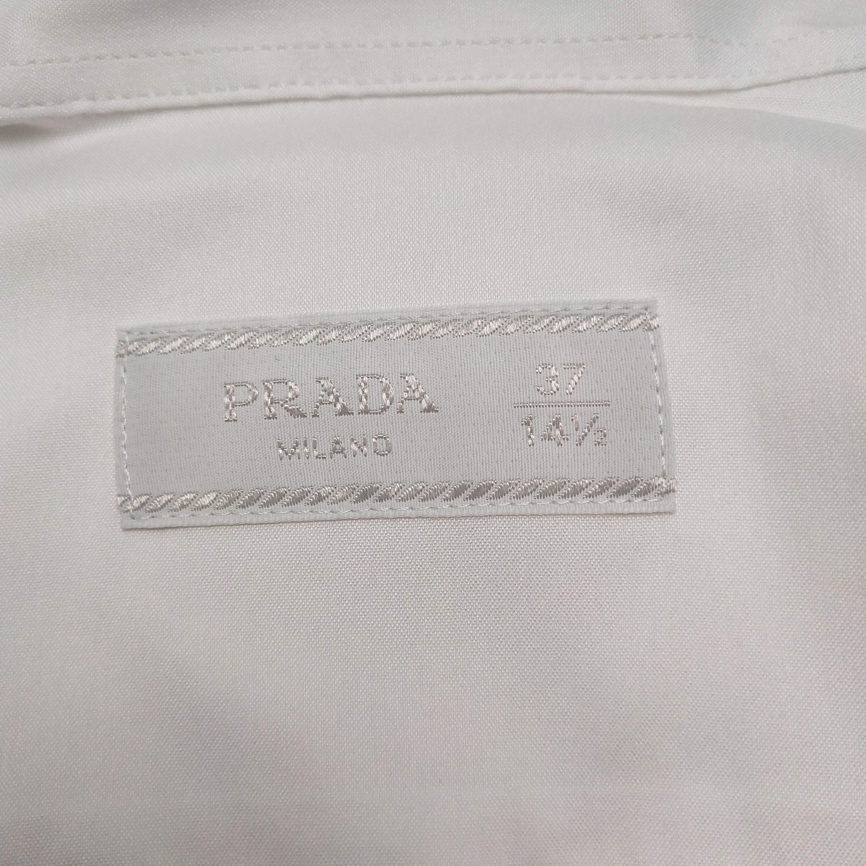 Prada Prada Cotton Spread Collar Single-Breasted Shirt S Size US S / EU 44-46 / 1 - 11 Thumbnail
