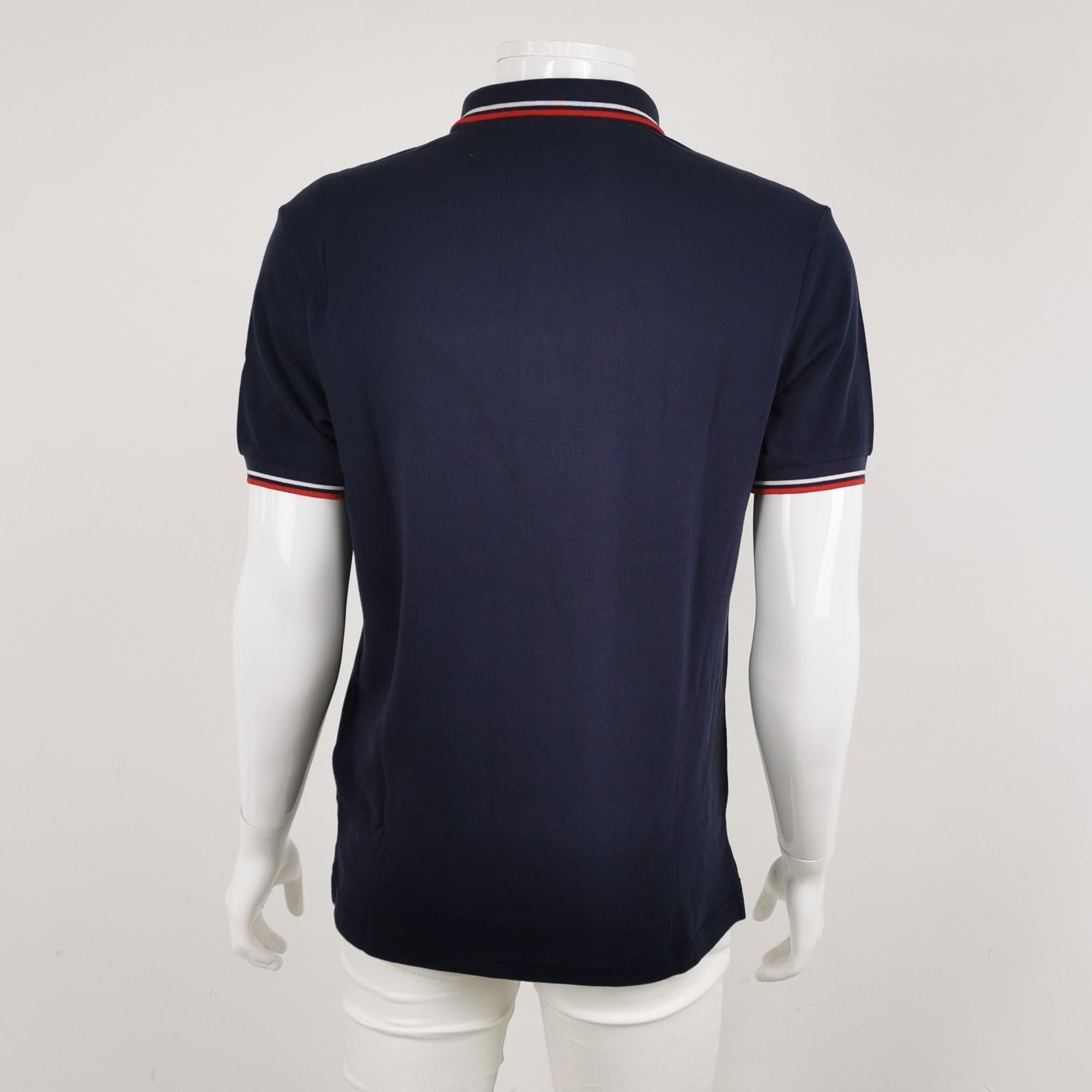 Prada Prada Men's Navy Stripe Collar Polo M Size US M / EU 48-50 / 2 - 6 Thumbnail