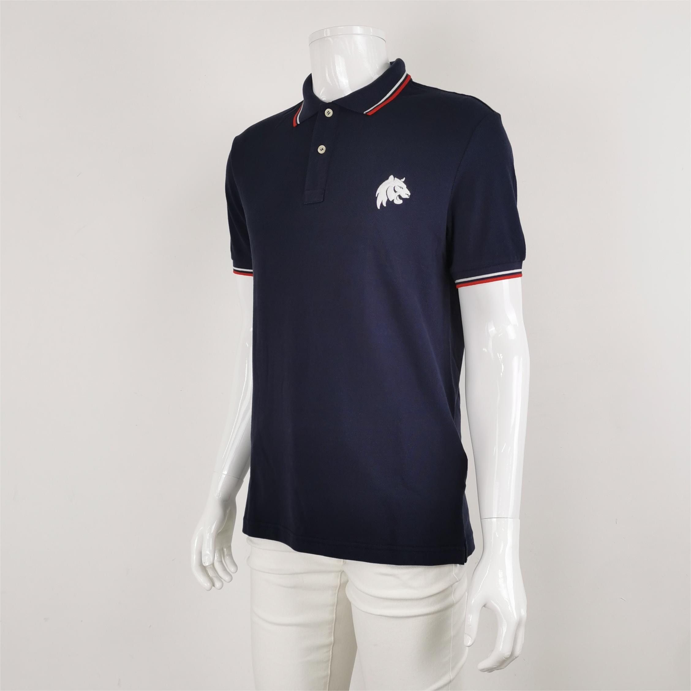 Prada Prada Men's Navy Stripe Collar Polo M Size US M / EU 48-50 / 2 - 4 Thumbnail