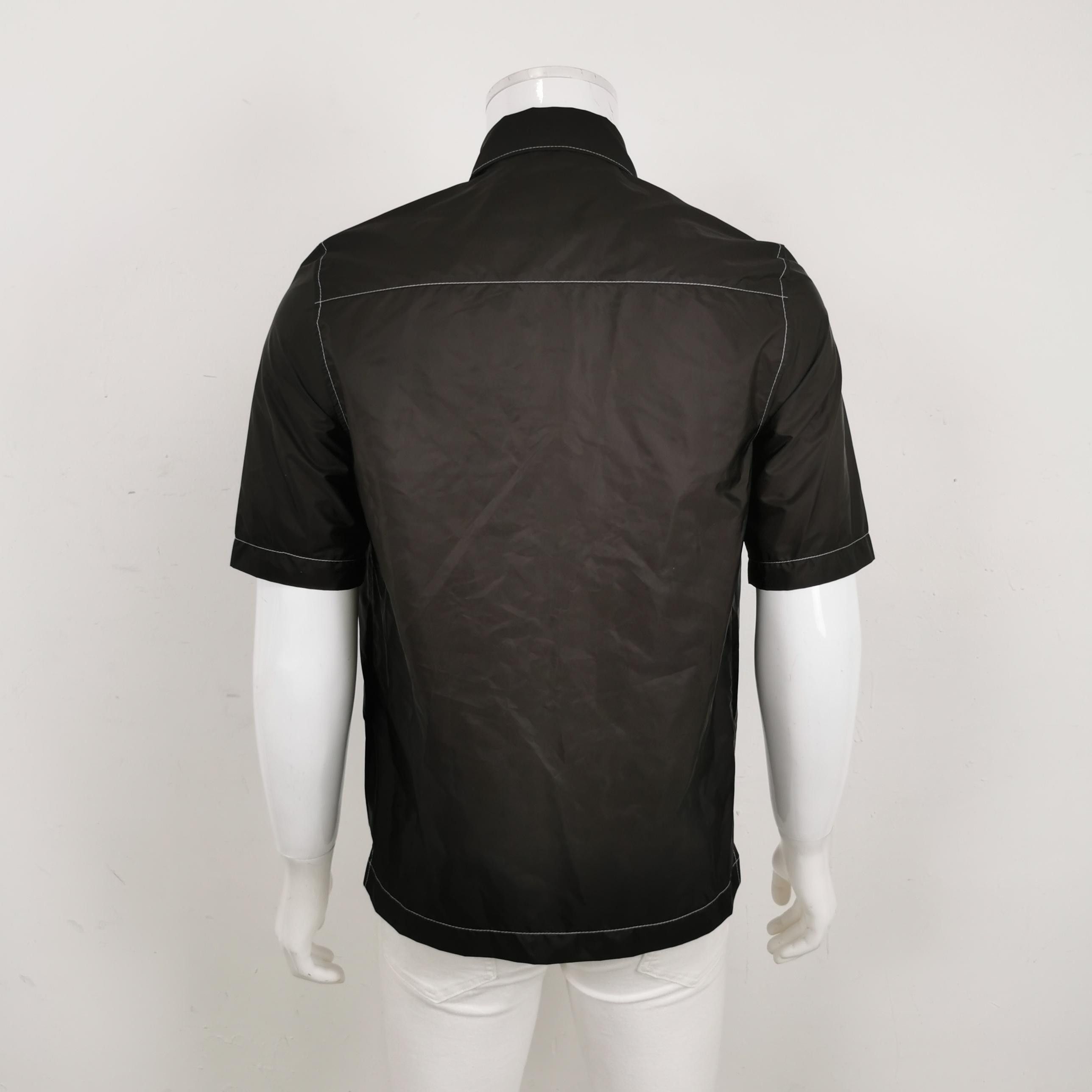Prada Prada M Short-Sleeve Black Contrast Stitch Shirt Size US M / EU 48-50 / 2 - 4 Thumbnail