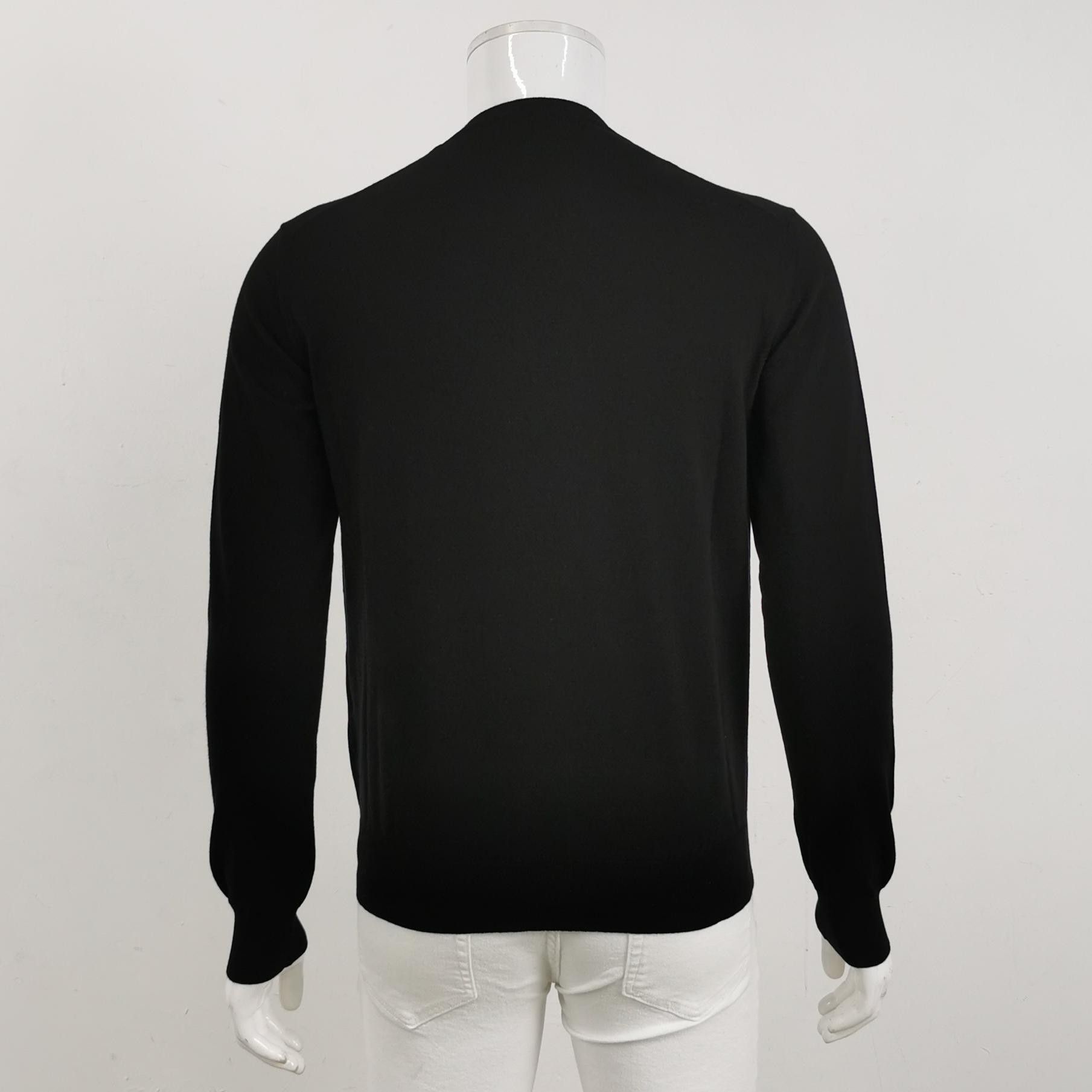 Prada Prada Black Cotton Long-Sleeve Round-Neck Top Size US M / EU 48-50 / 2 - 3 Thumbnail