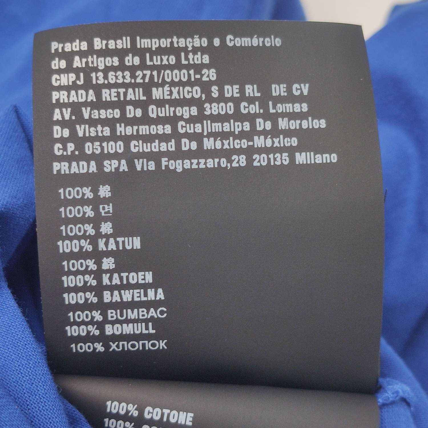 Prada Prada Blue Short-Sleeve Pocket T-Shirt S Size US S / EU 44-46 / 1 - 15 Thumbnail
