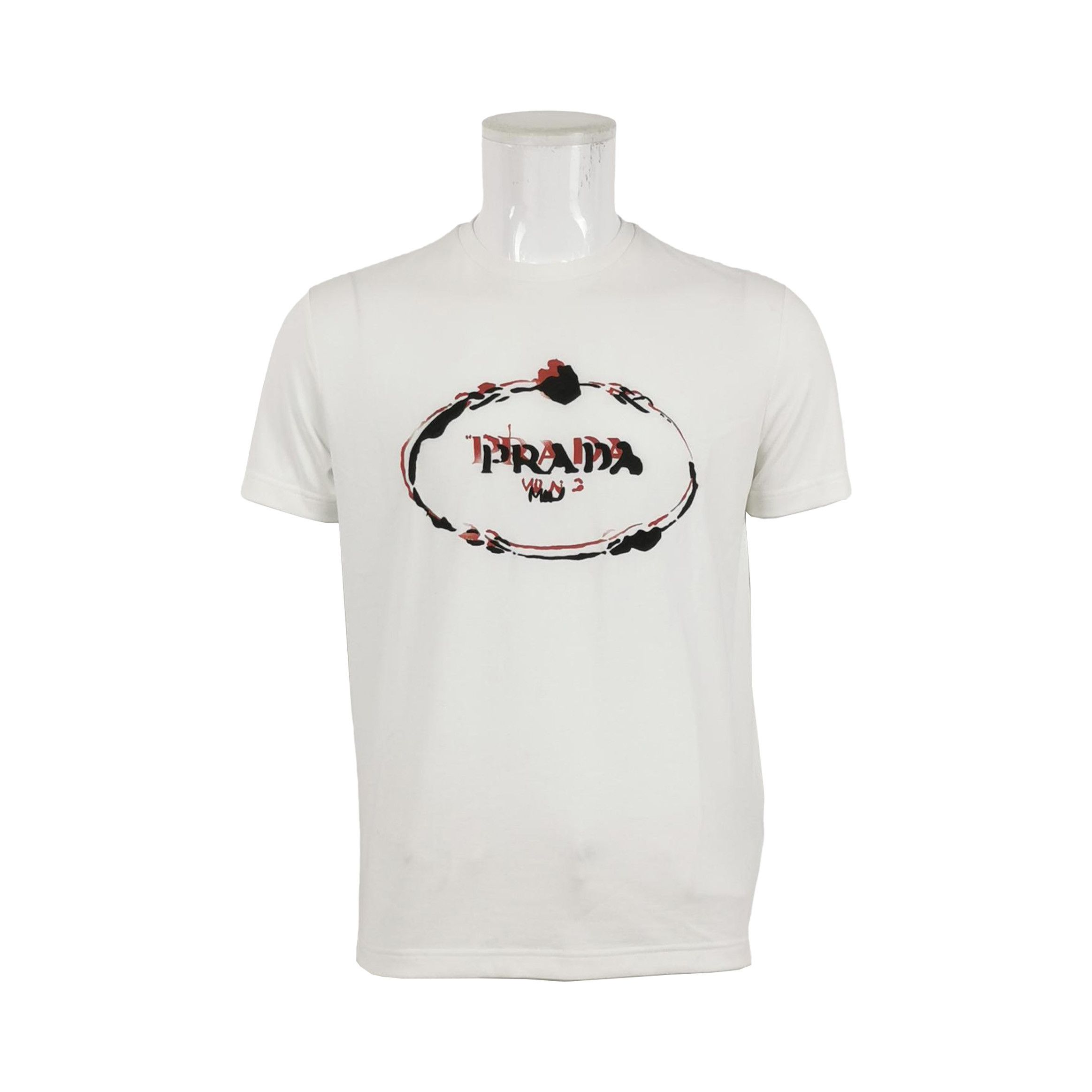 Prada Prada Cotton Logo Crewneck T-Shirt Size M Size US M / EU 48-50 / 2 - 2 Thumbnail