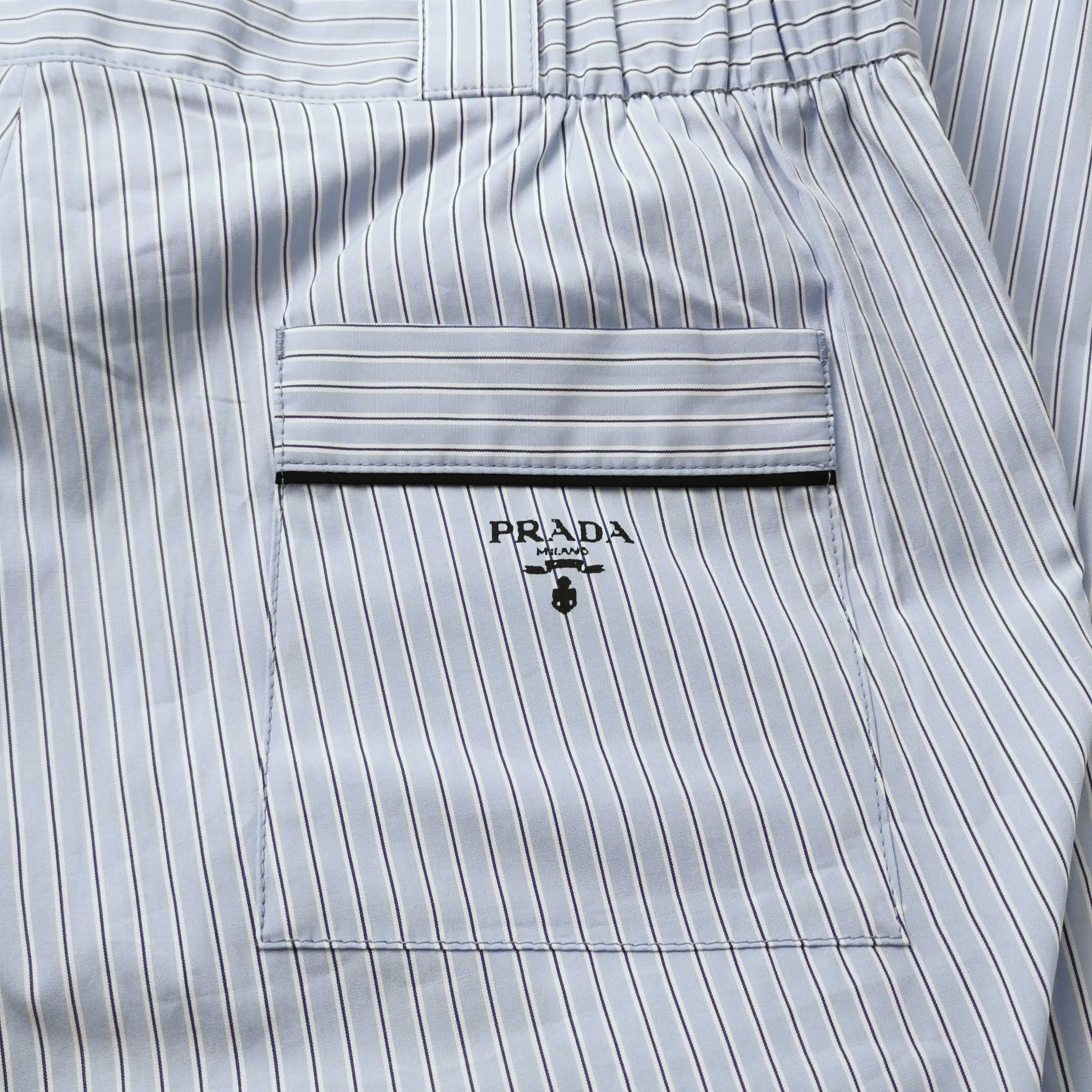 Prada Prada Cotton Striped Straight-Leg Trousers L Size US 34 / EU 50 - 5 Thumbnail