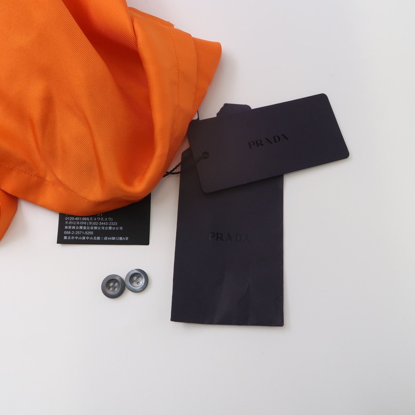 Prada Prada Silk Orange Contrast Trim Collared Shirt M Size US M / EU 48-50 / 2 - 8 Thumbnail