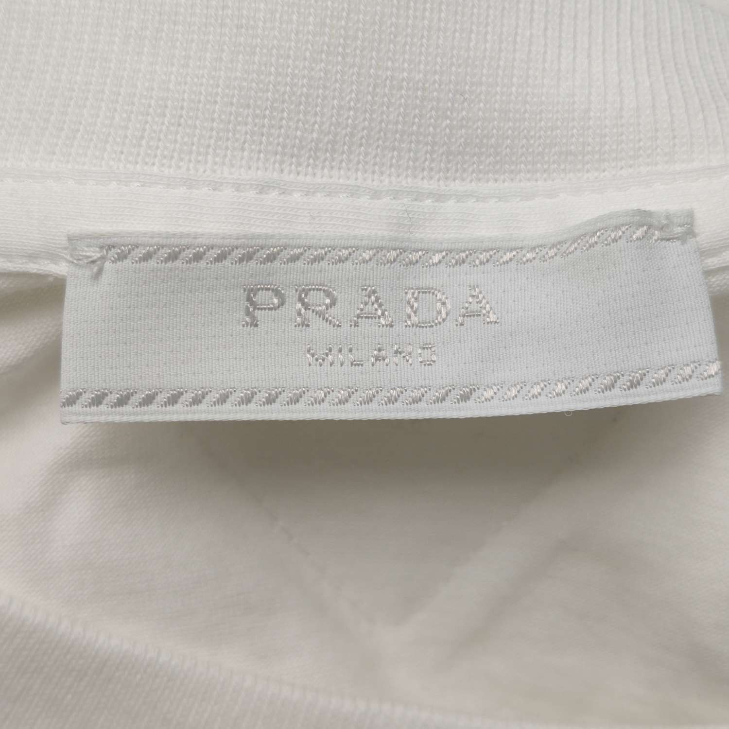 Prada Prada M White Long Sleeve Graphic T-Shirt Size US M / EU 48-50 / 2 - 10 Thumbnail