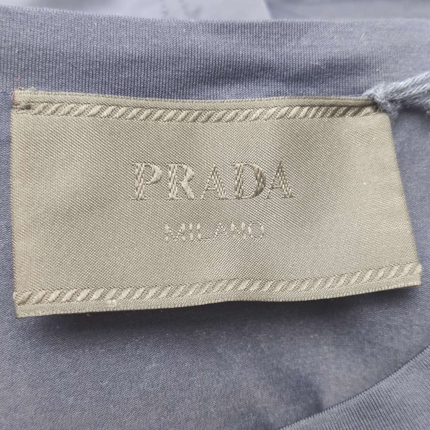 Prada Prada Cotton Solid Black T-Shirt L/52 Size US L / EU 52-54 / 3 - 9 Thumbnail