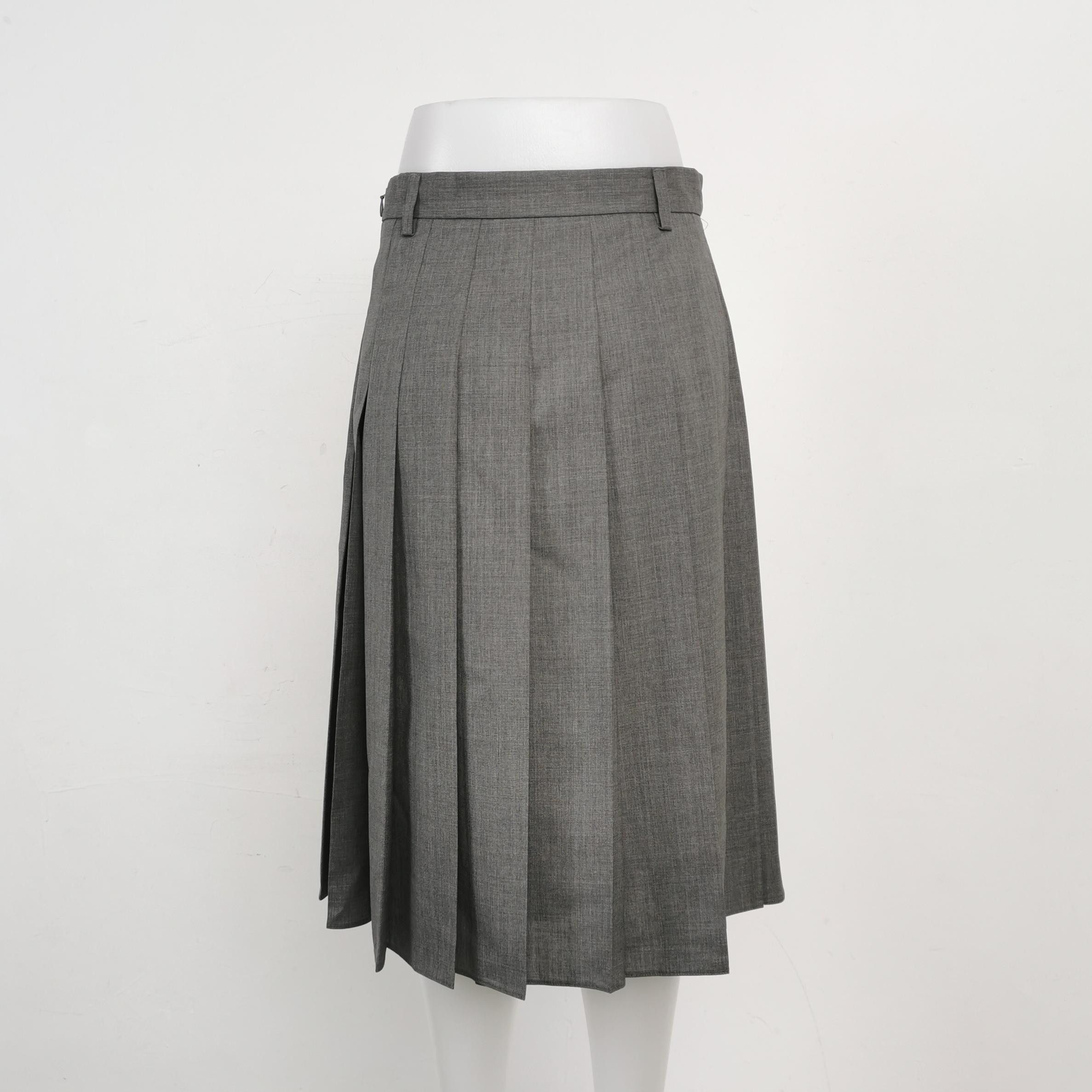 Prada Prada Wool Pleated Midi Skirt XS/38 Size 26" / US 2 / IT 38 - 4 Thumbnail