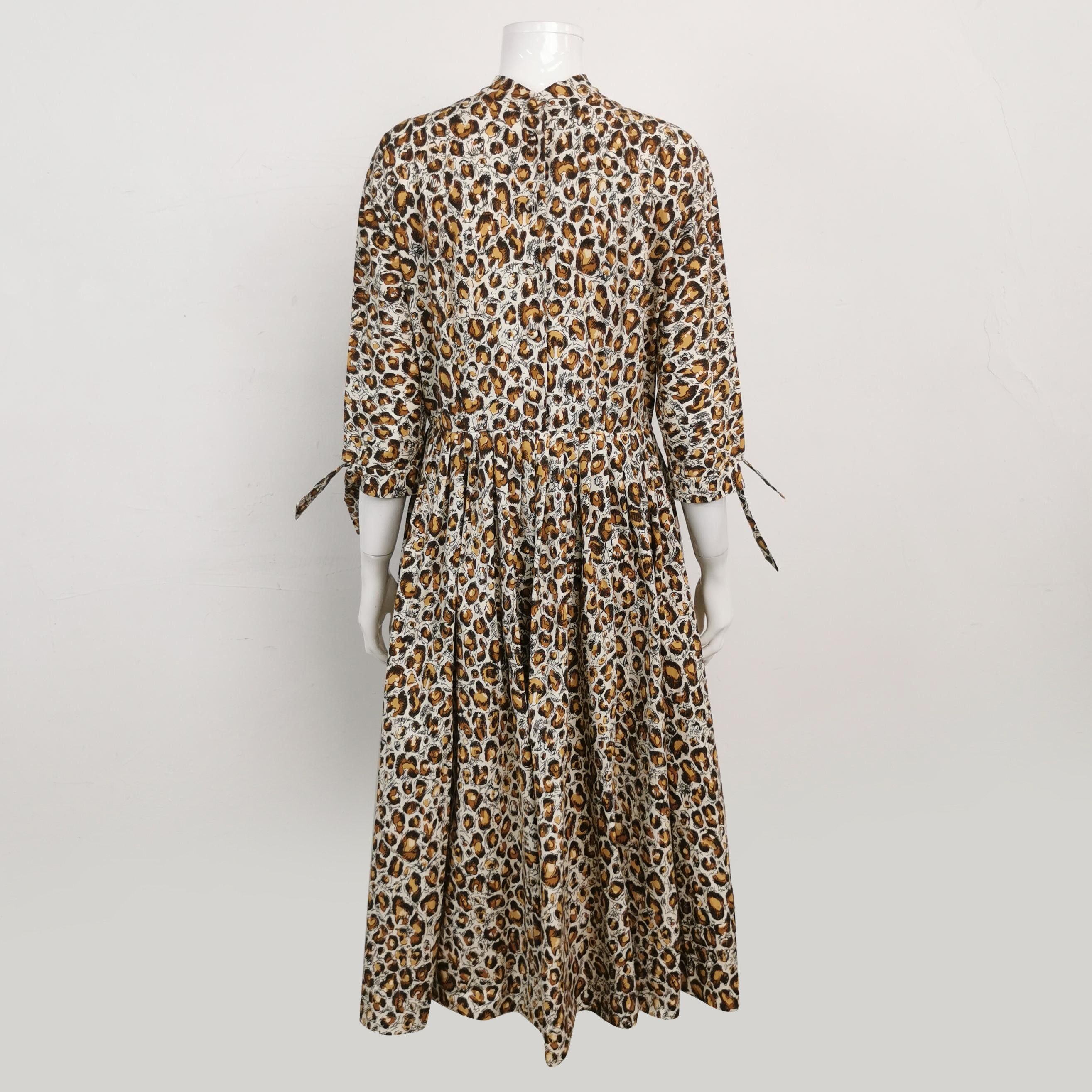 Prada Prada Leopard Print Cotton Dress L/44 Size L / US 10 / IT 46 - 3 Thumbnail