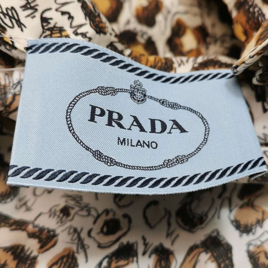 Prada Prada Leopard Print Cotton Dress L/44 Size L / US 10 / IT 46 - 10 Thumbnail