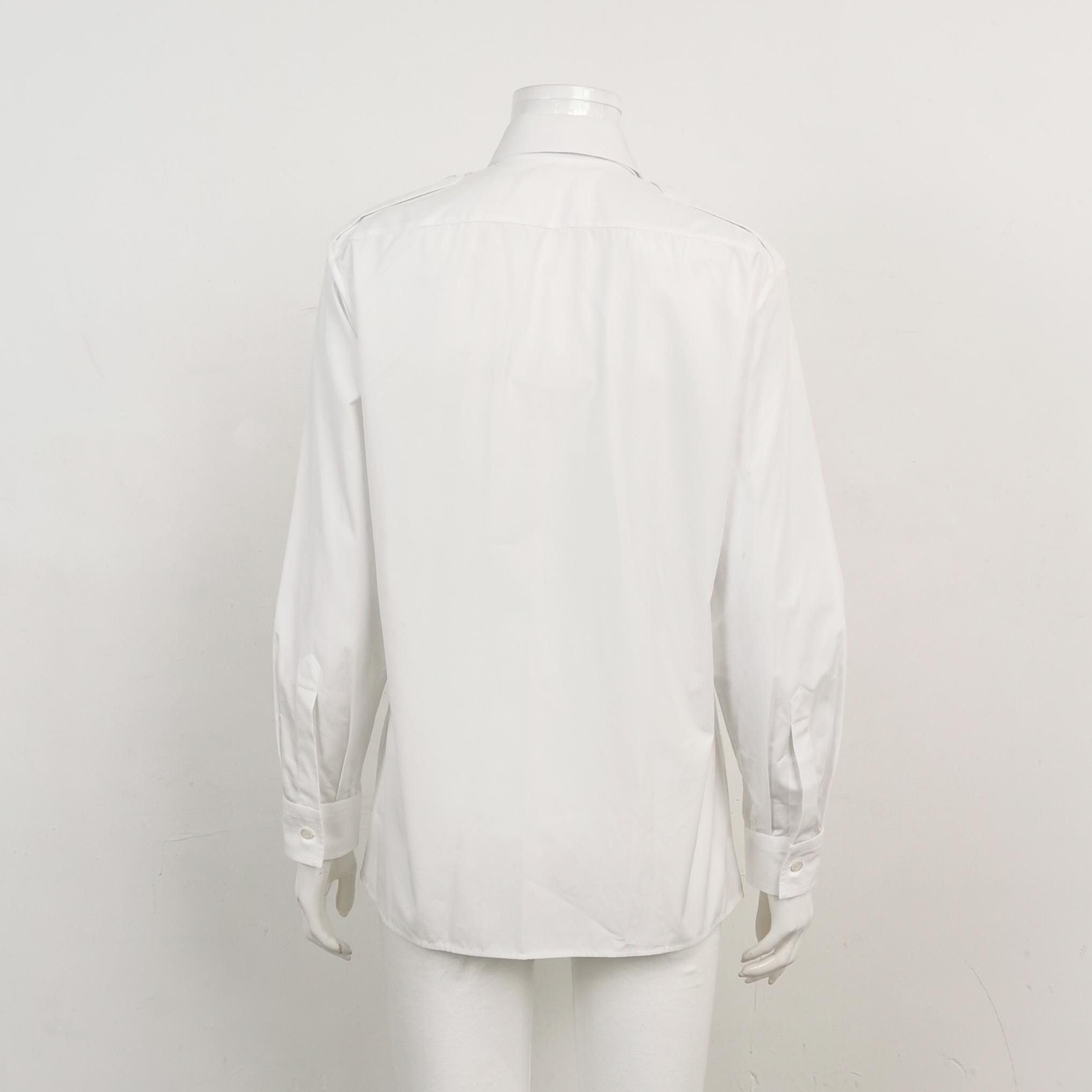 Prada Prada White Cotton Collared Shirt XXS/36 Size XXS / US 00 / IT 34 - 3 Thumbnail