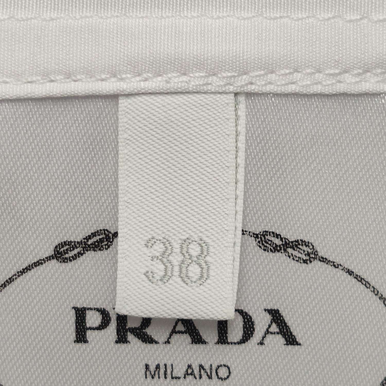 Prada Prada XS Cotton Solid Collared Shirt Size XS / US 0-2 / IT 36-38 - 12 Thumbnail