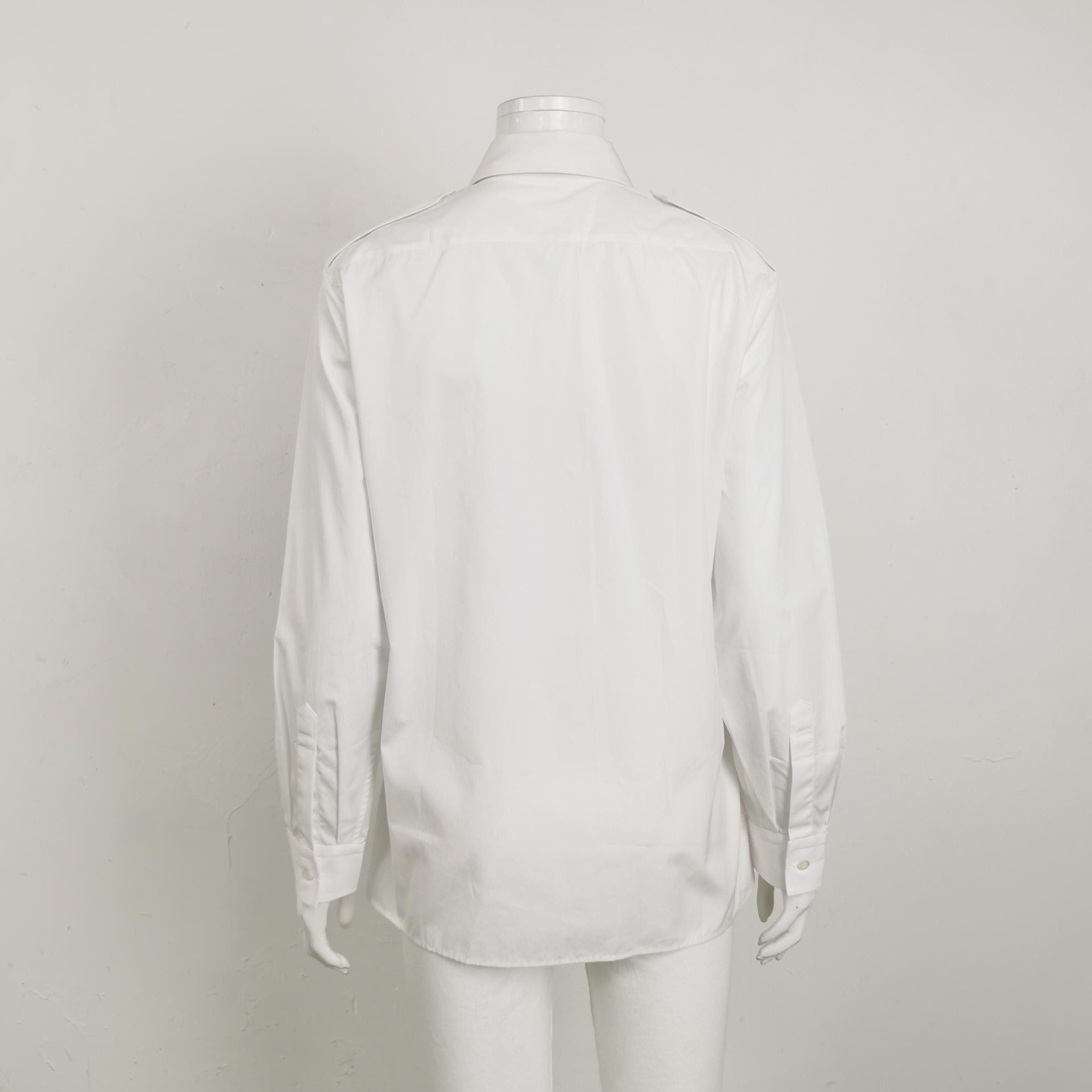 Prada Prada XS Cotton Solid Collared Shirt Size XS / US 0-2 / IT 36-38 - 4 Thumbnail