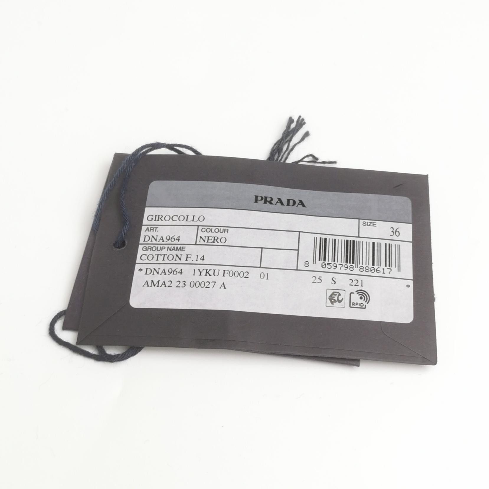 Prada Prada XXS Cotton Crew Neck Ribbed Sweater Size XXS / US 00 / IT 34 - 8 Thumbnail