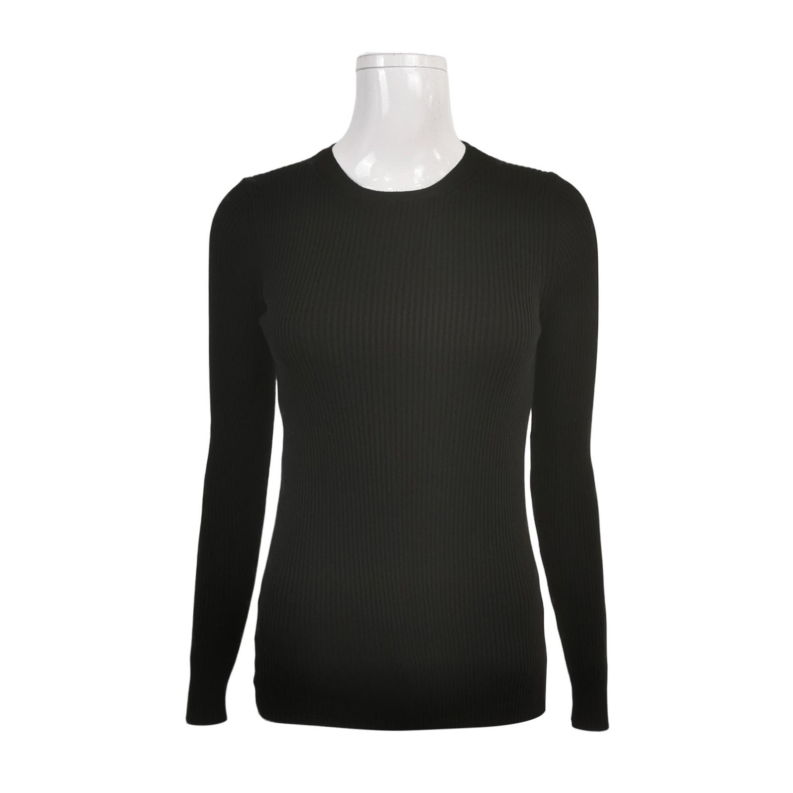 Prada Prada XXS Cotton Crew Neck Ribbed Sweater Size XXS / US 00 / IT 34 - 2 Thumbnail