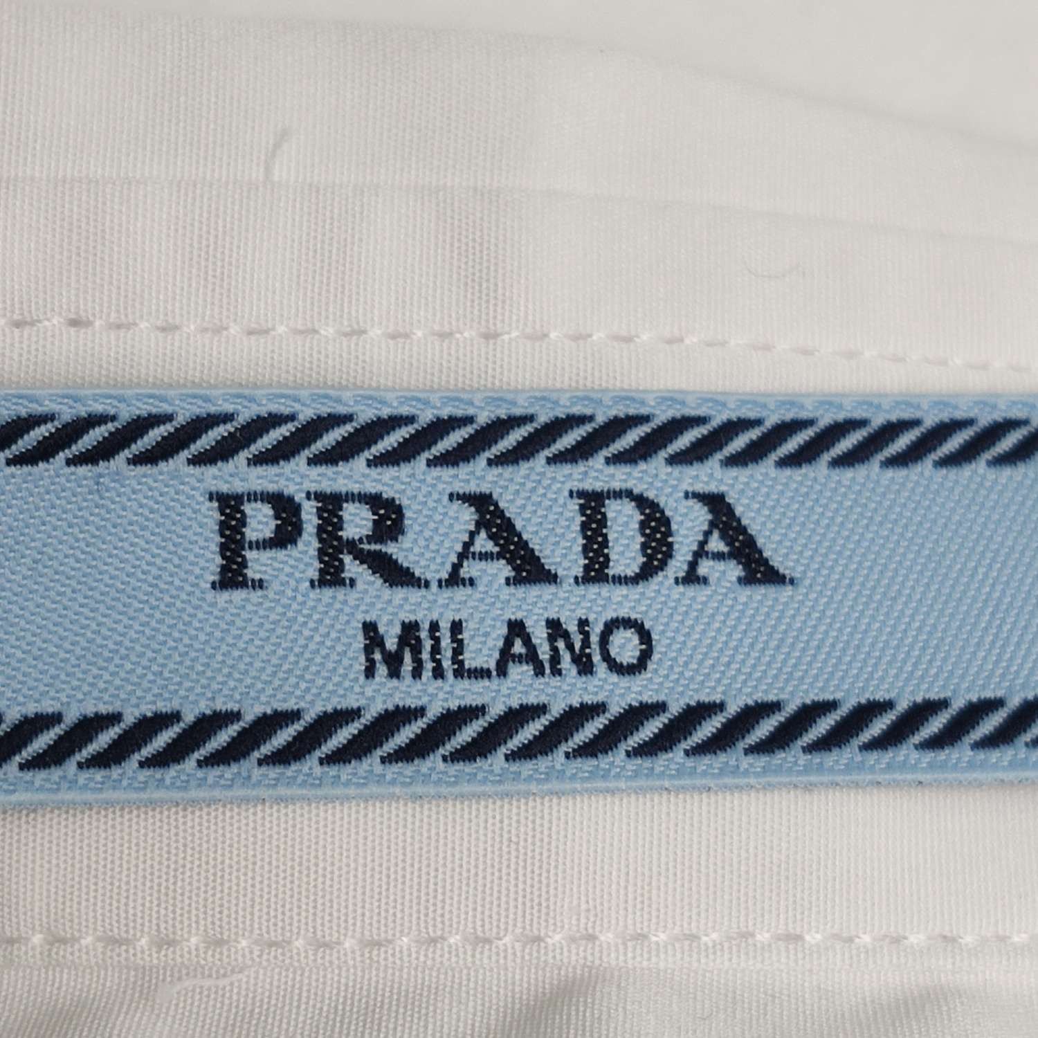 Prada Prada White Cotton Long-Sleeve Shirt XXS Size XXS / US 00 / IT 34 - 7 Thumbnail